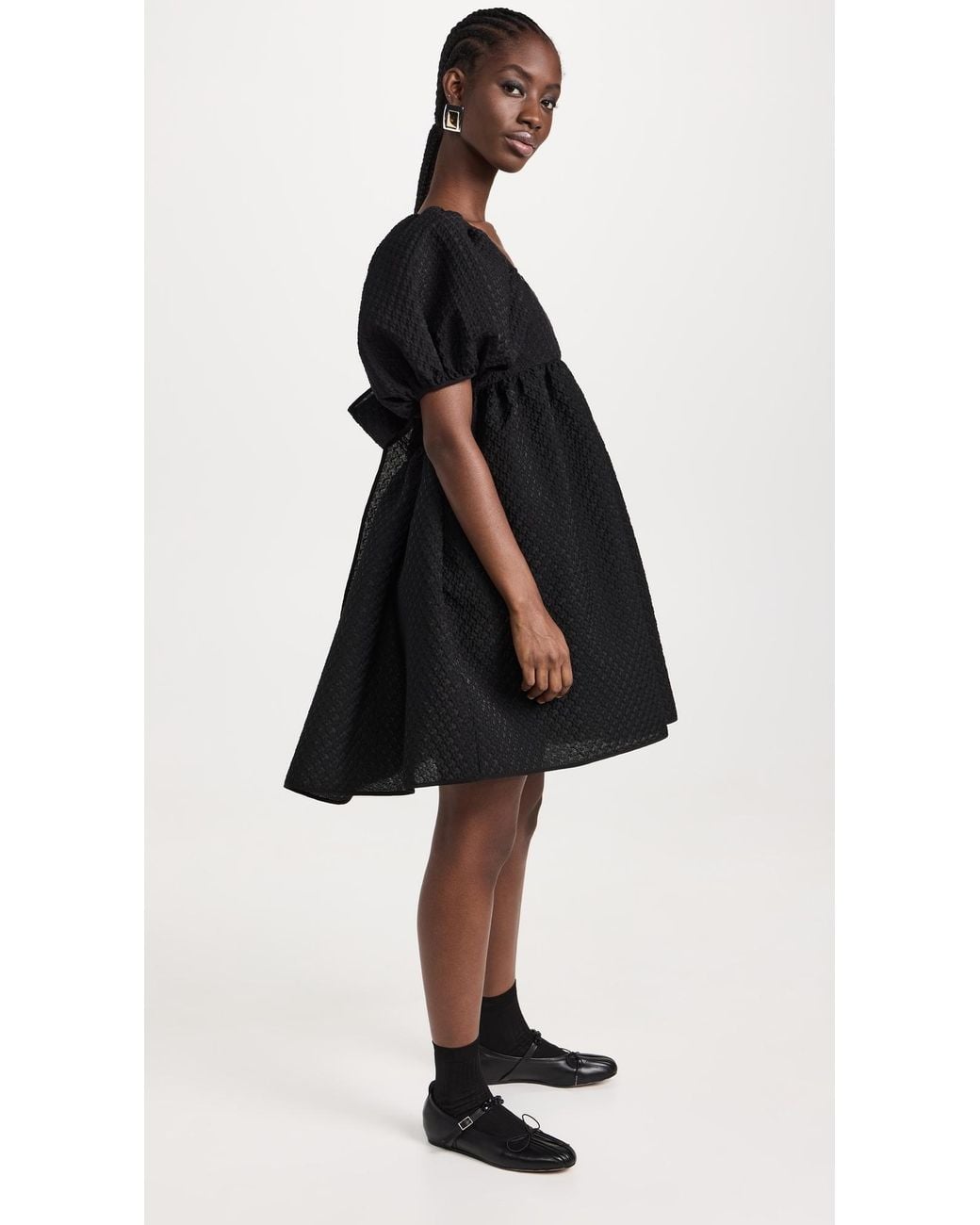 Cecilie Bahnsen Tilde Dress Blossom Matelasse in Black | Lyst