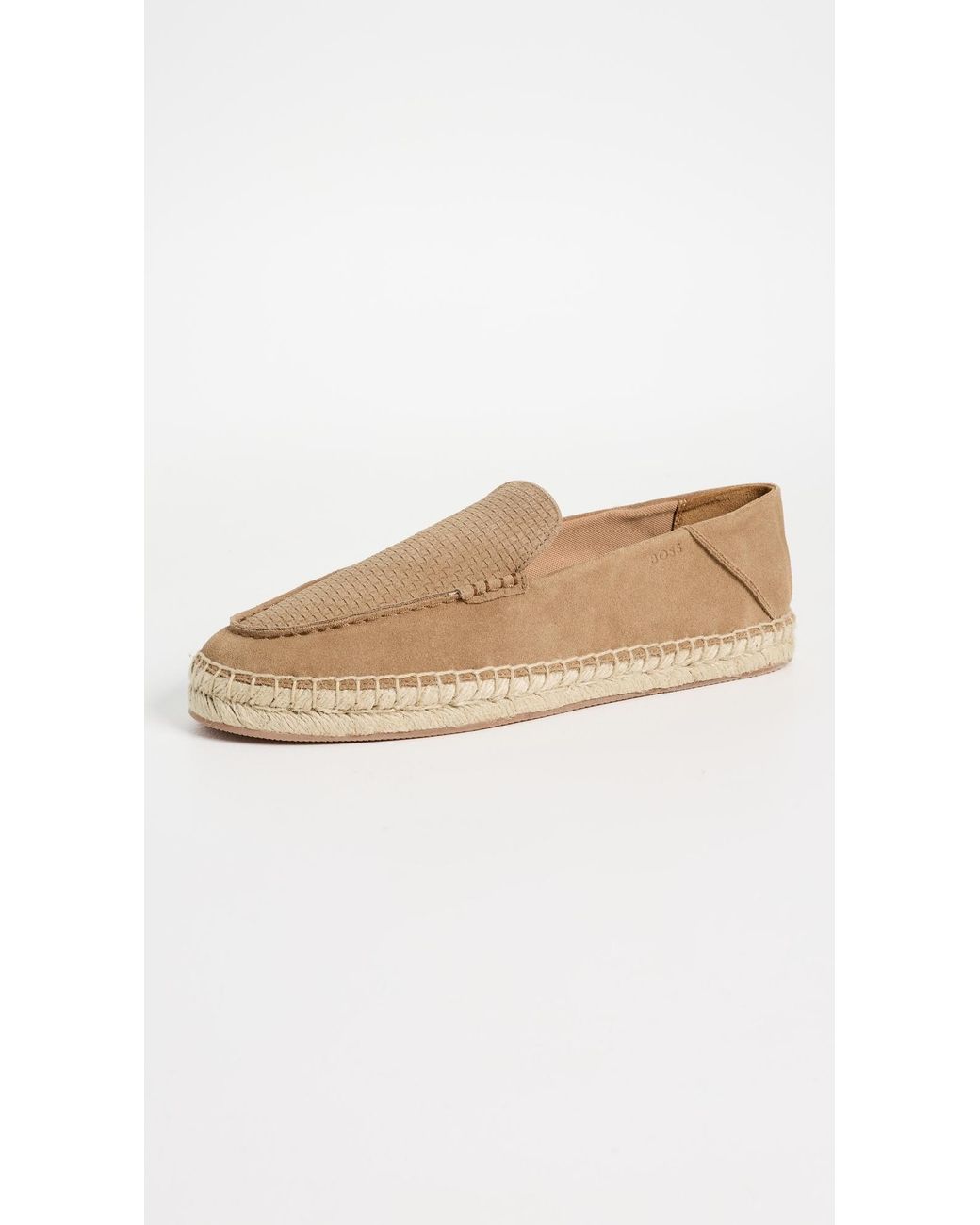 Boss White Sienne Suede Espadrilles for men