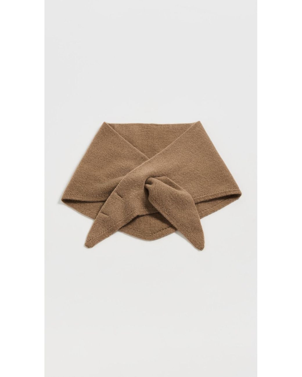 Hat Attack Natural Triangle Wool Knit Scarf