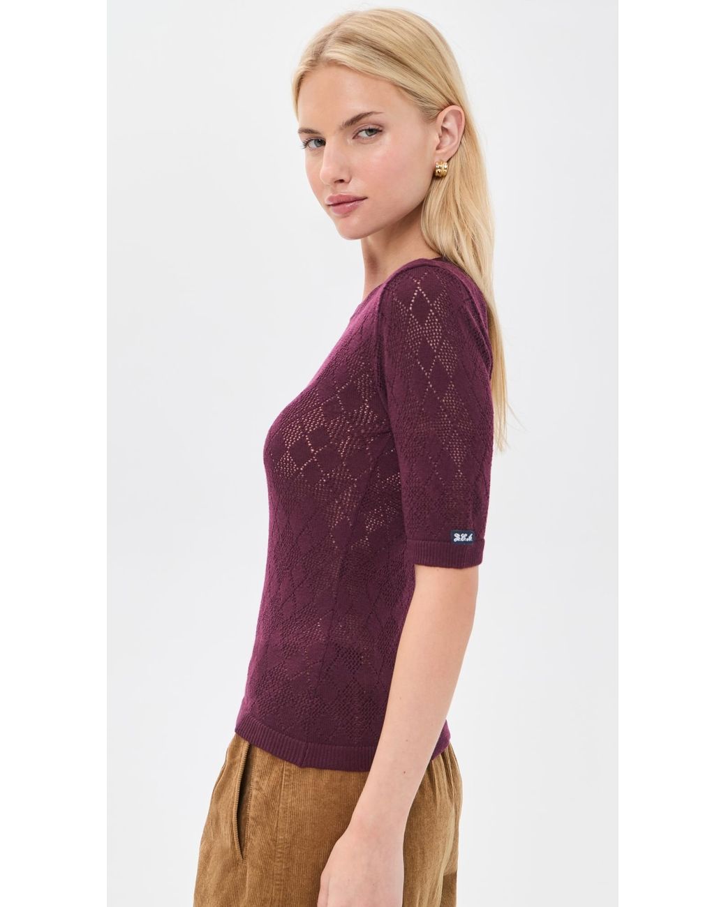 Sea Purple Jane Argyle Sweater