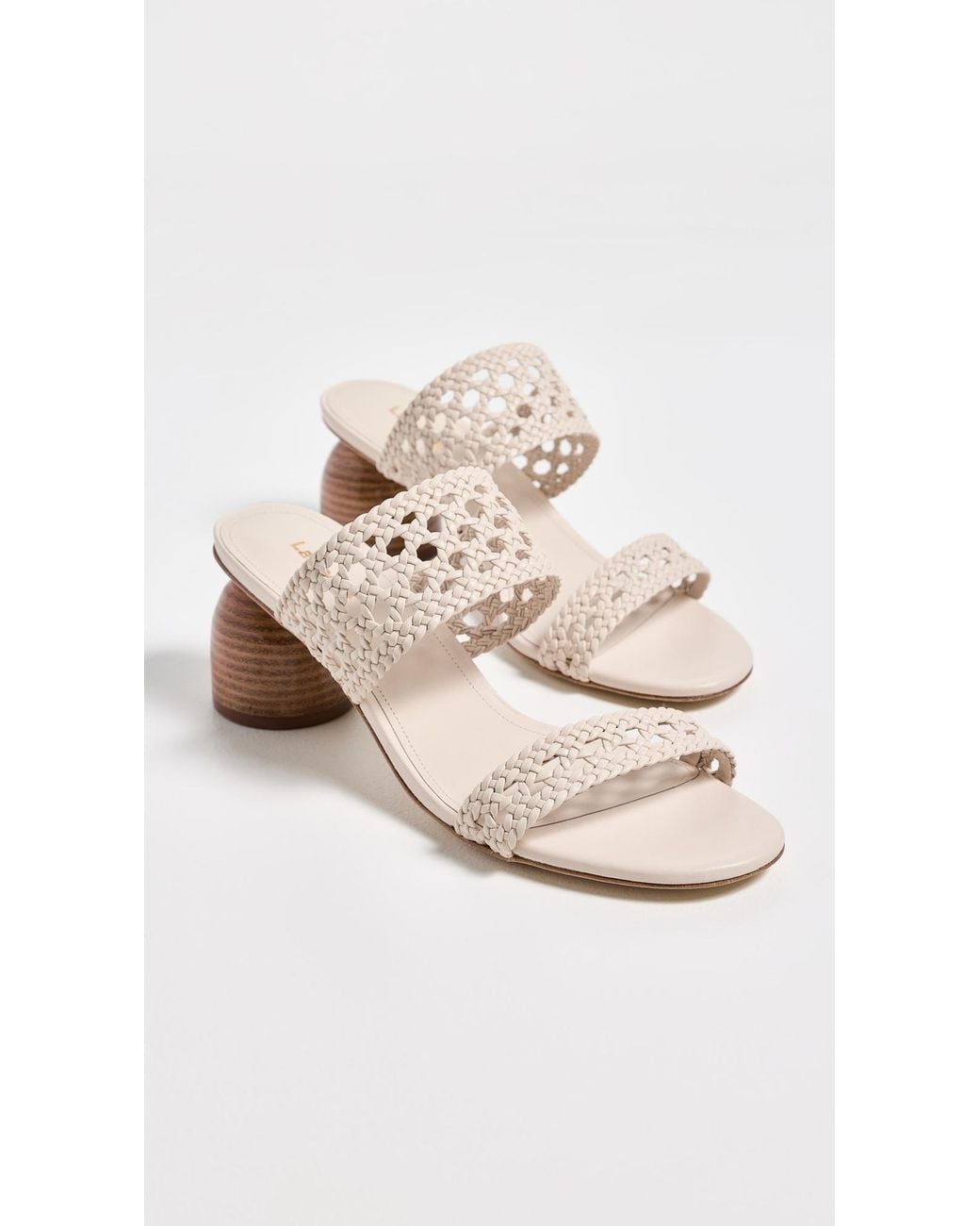 Larroude Multicolor Dew Drop Macrame Sandals