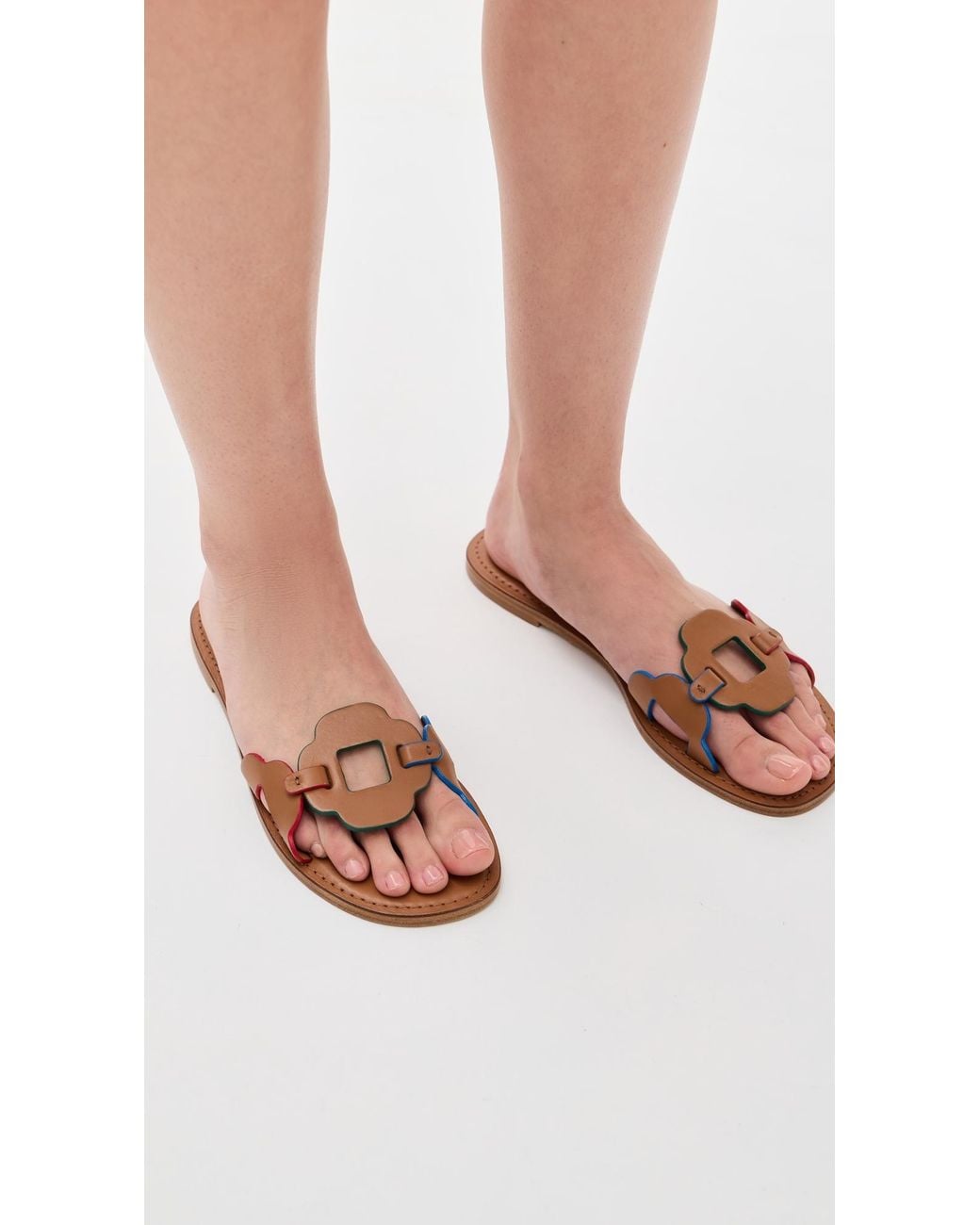 Larroude Black Margherita Slides