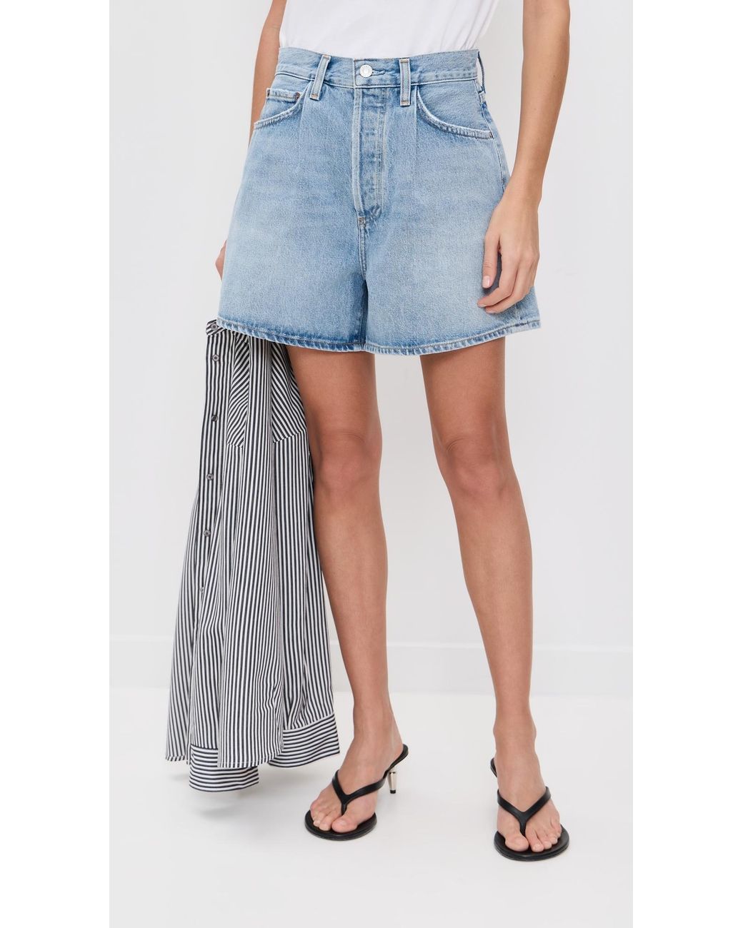 Agolde Blue Rhoda Shorts