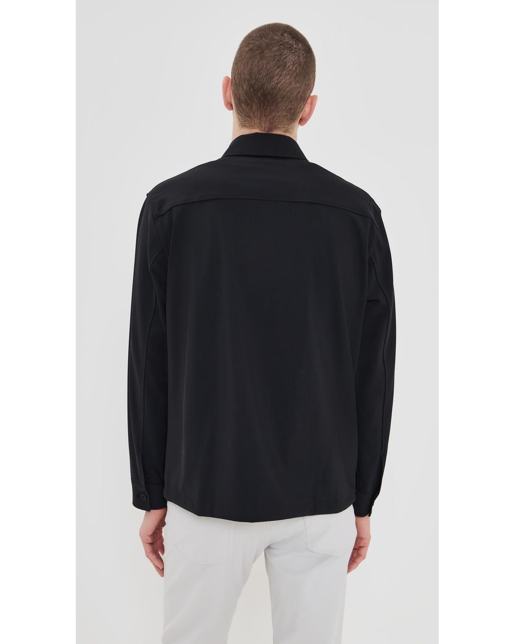 Theory Precision Ponte Overshirt in Black for Men | Lyst