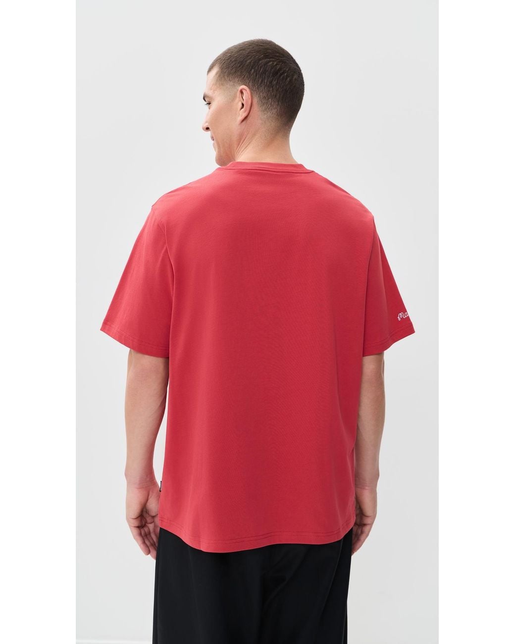 Malbon Red Bermuda Tee for men
