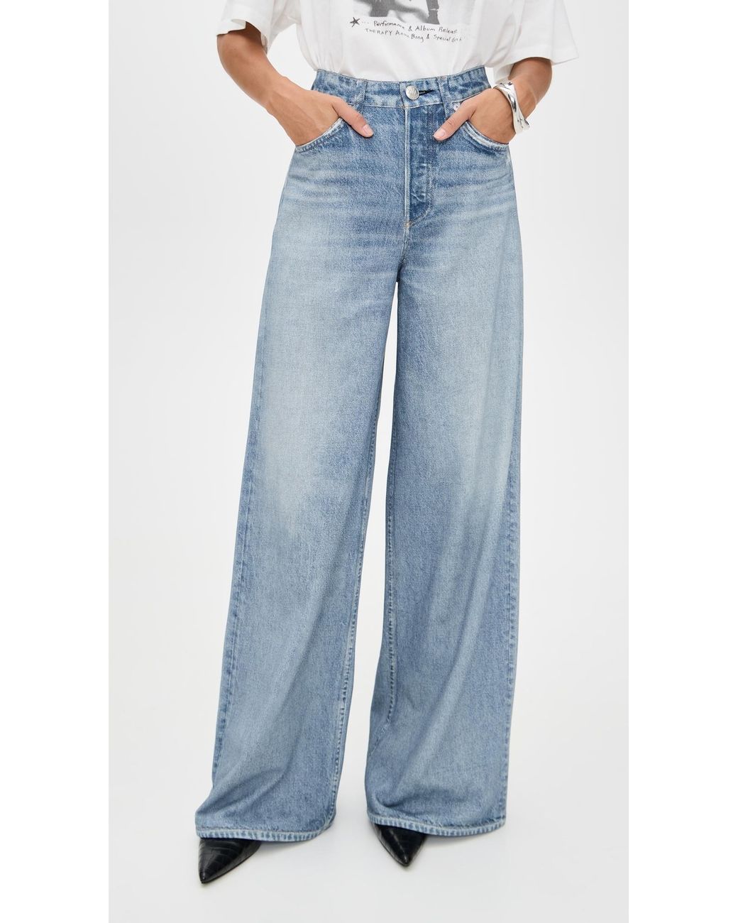 Rag & Bone Blue Rb Miramar Terry Sofie Wide Pants