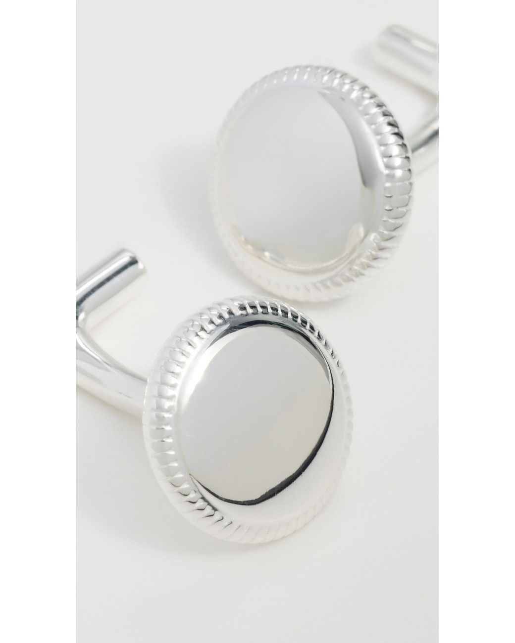 Shinola White Coin Edge Cufflinks for men
