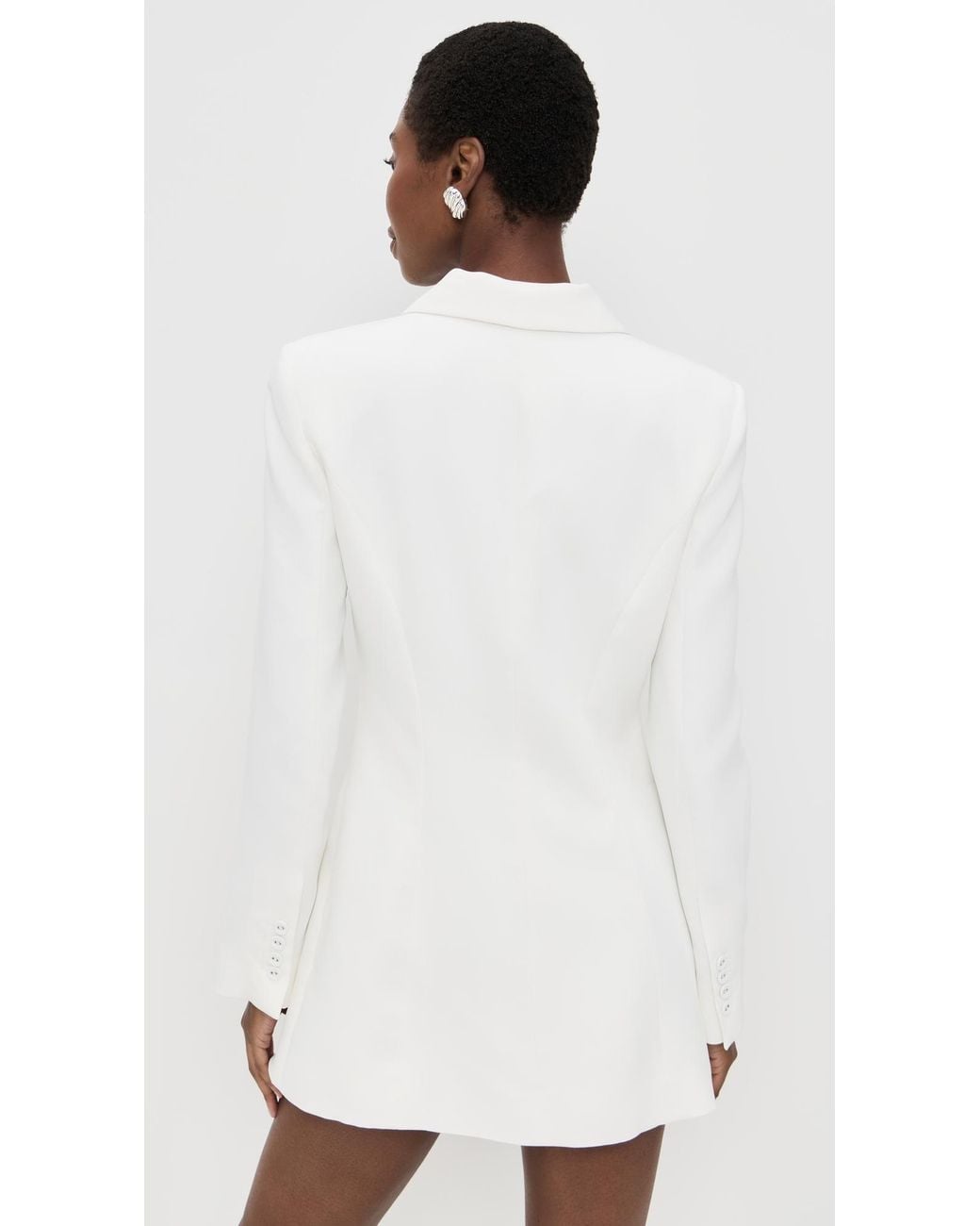 Amanda Uprichard White Peralta Blazer Romper