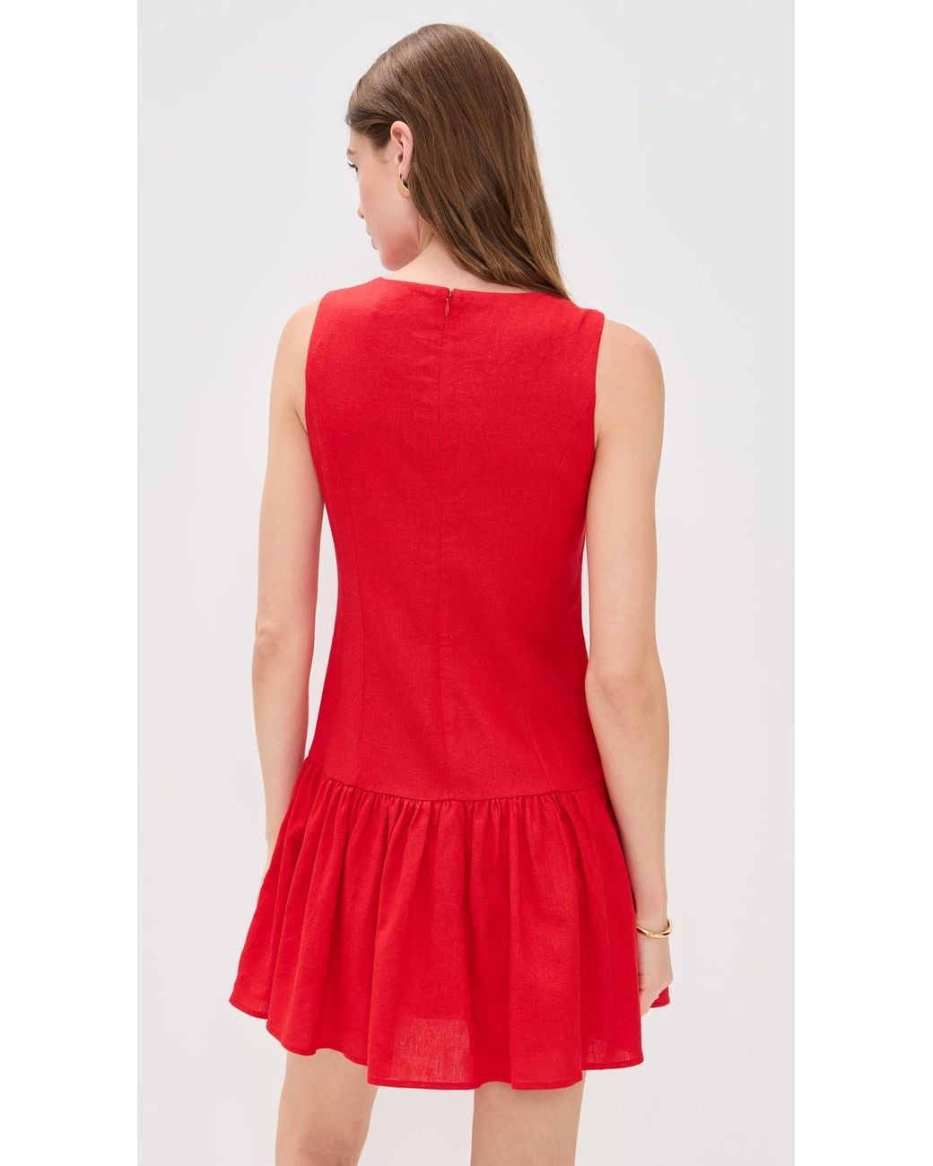 Wayf Martini Mini Dress in Red | Lyst