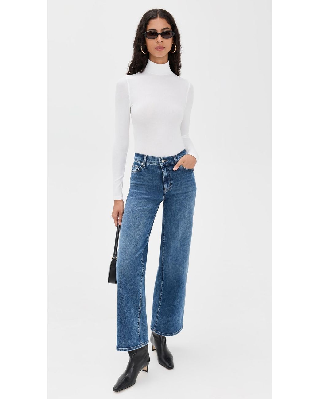 FRAME White Rib Turtleneck