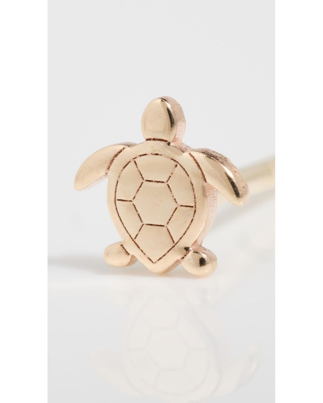 Zoe Chicco Multicolor 14K Itty Bitty Turtle Single Stud Earring