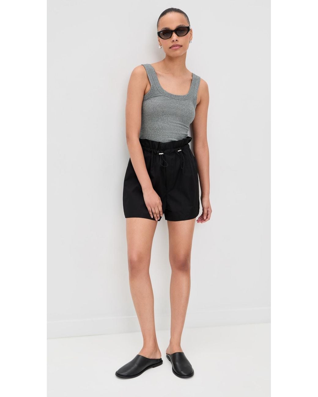 Rag & Bone Gray The Essential Rib U Neck Tank