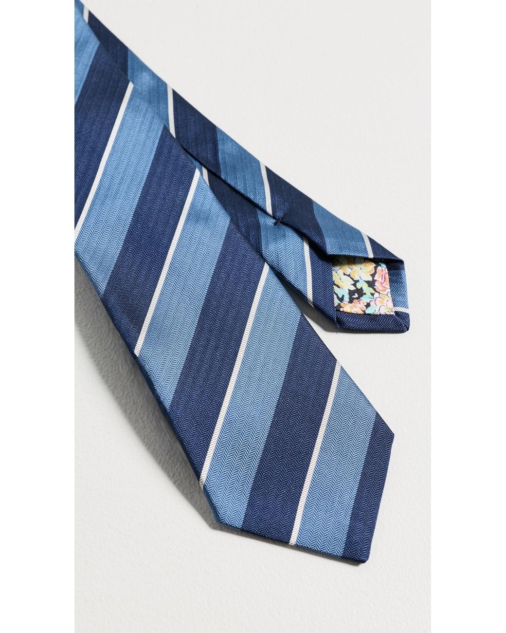 Paul Smith Blue Block Stripe Tie for men