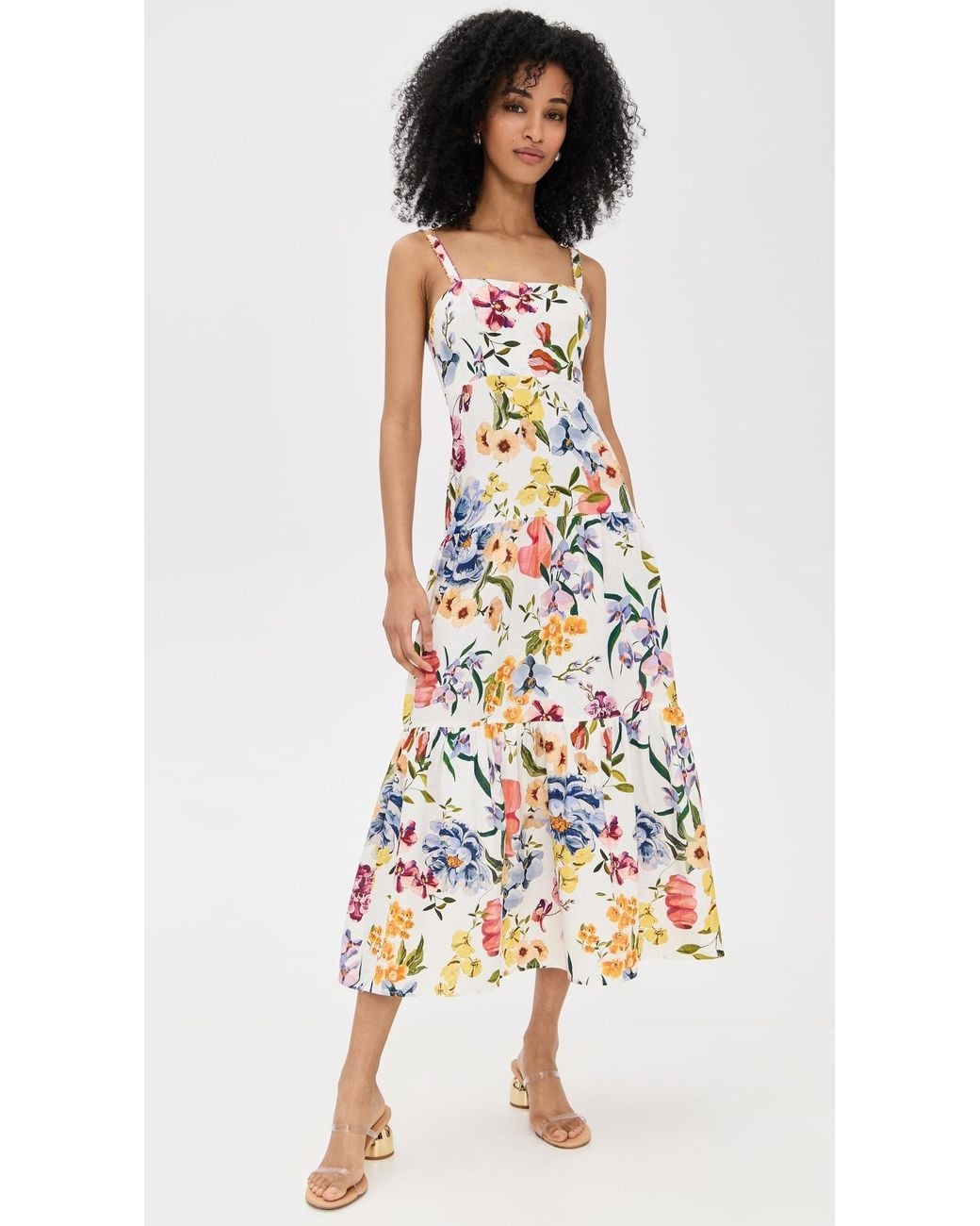 FARM Rio Greek Garden Sleeveless Maxi Dress in White | Lyst