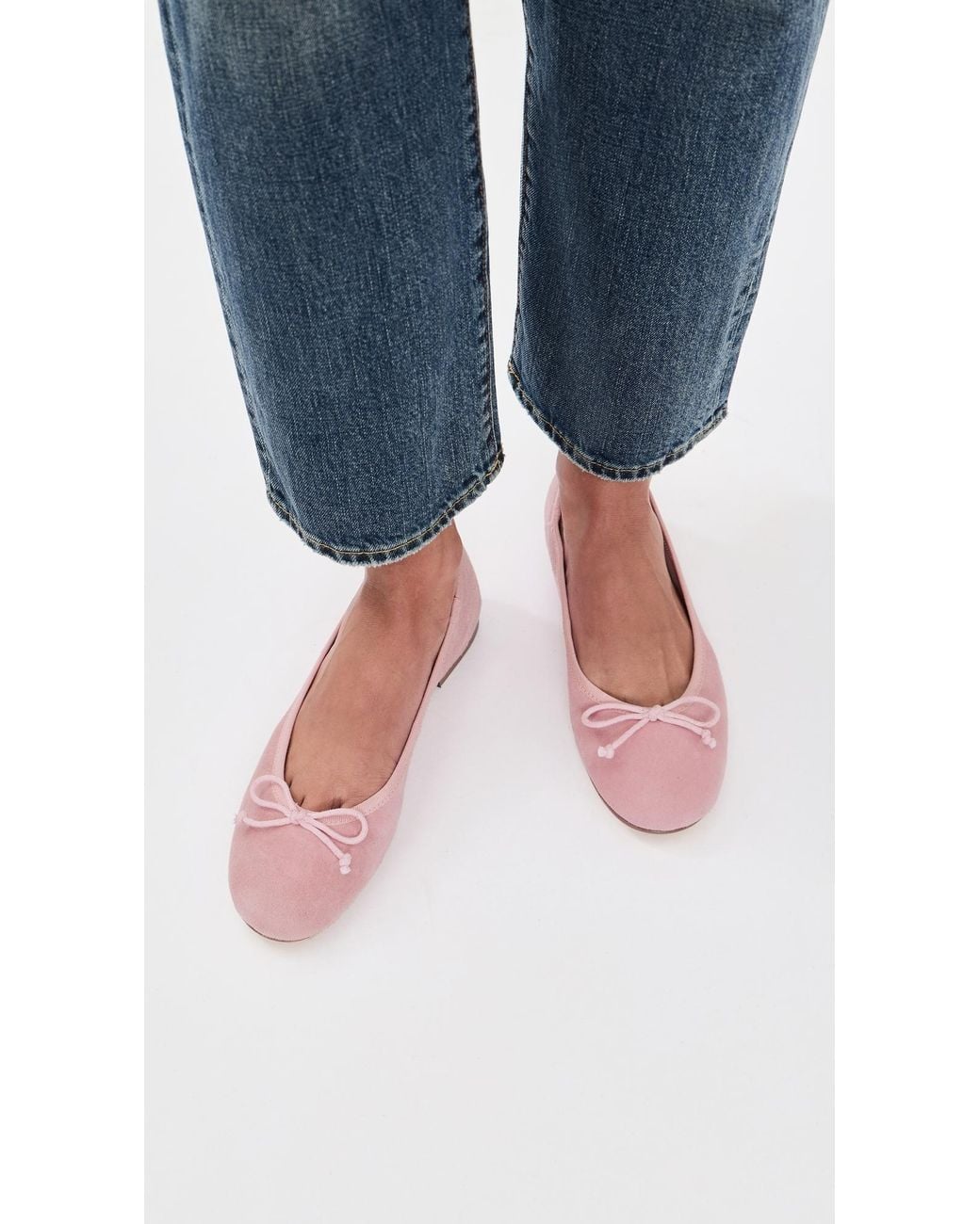 Tony Bianco Pink Suede Comma Flats
