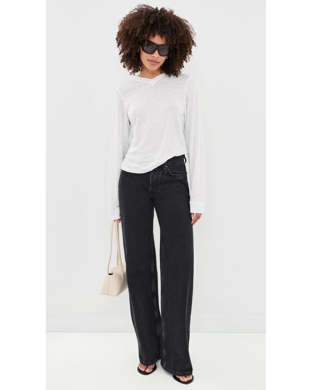 IRO White Selhy Linen Tee
