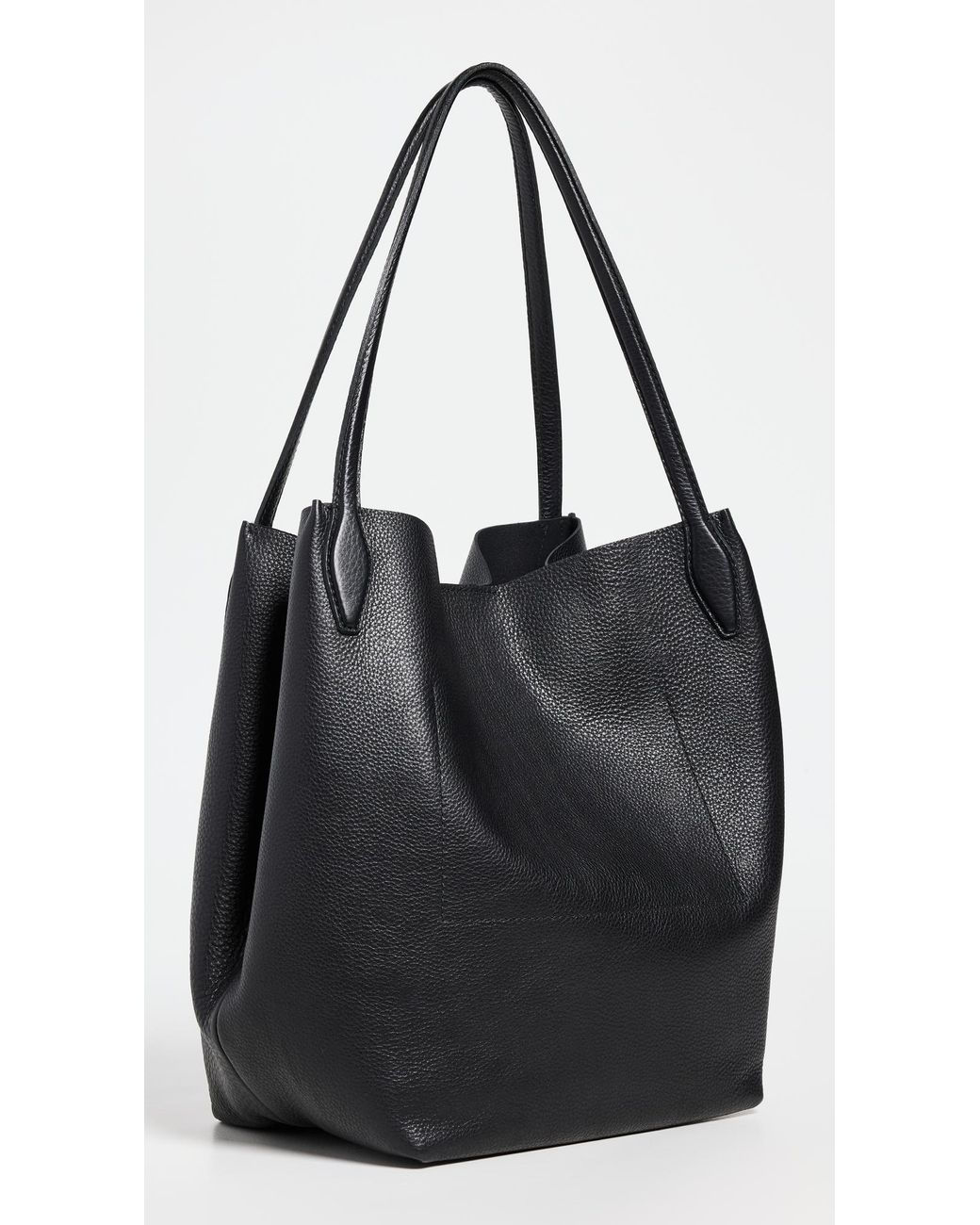 Madewell Soft Grain Large Shopper Tote in Black | Lyst