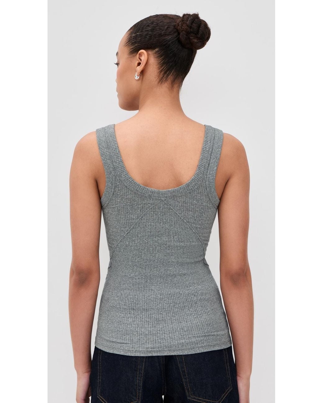 Rag & Bone Gray The Essential Rib U Neck Tank