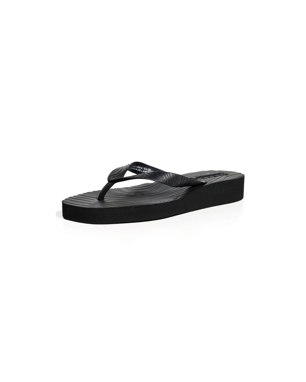 Sleeper Black Platform Flip Flops