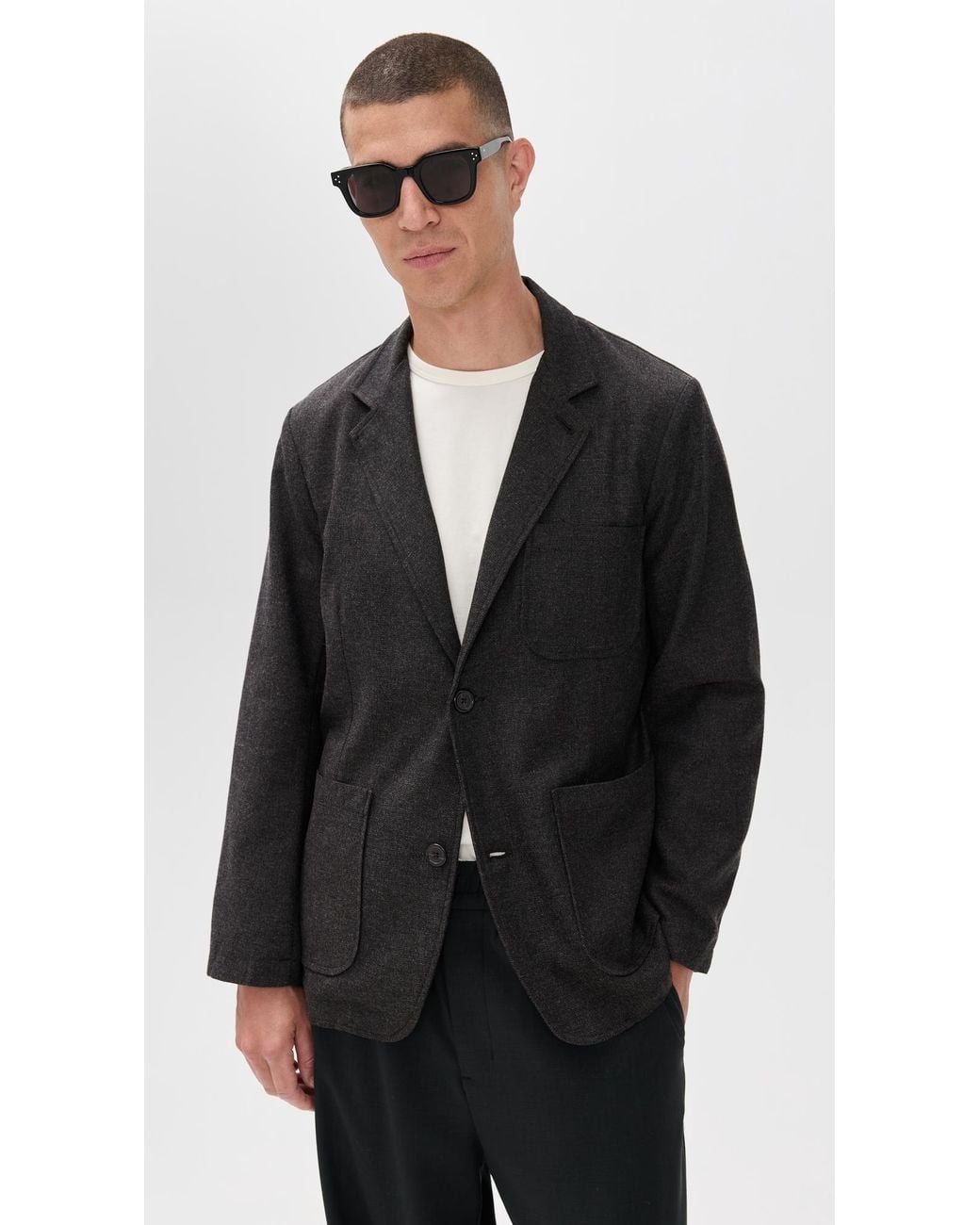 Universal Works Black Two Button Jacket for men