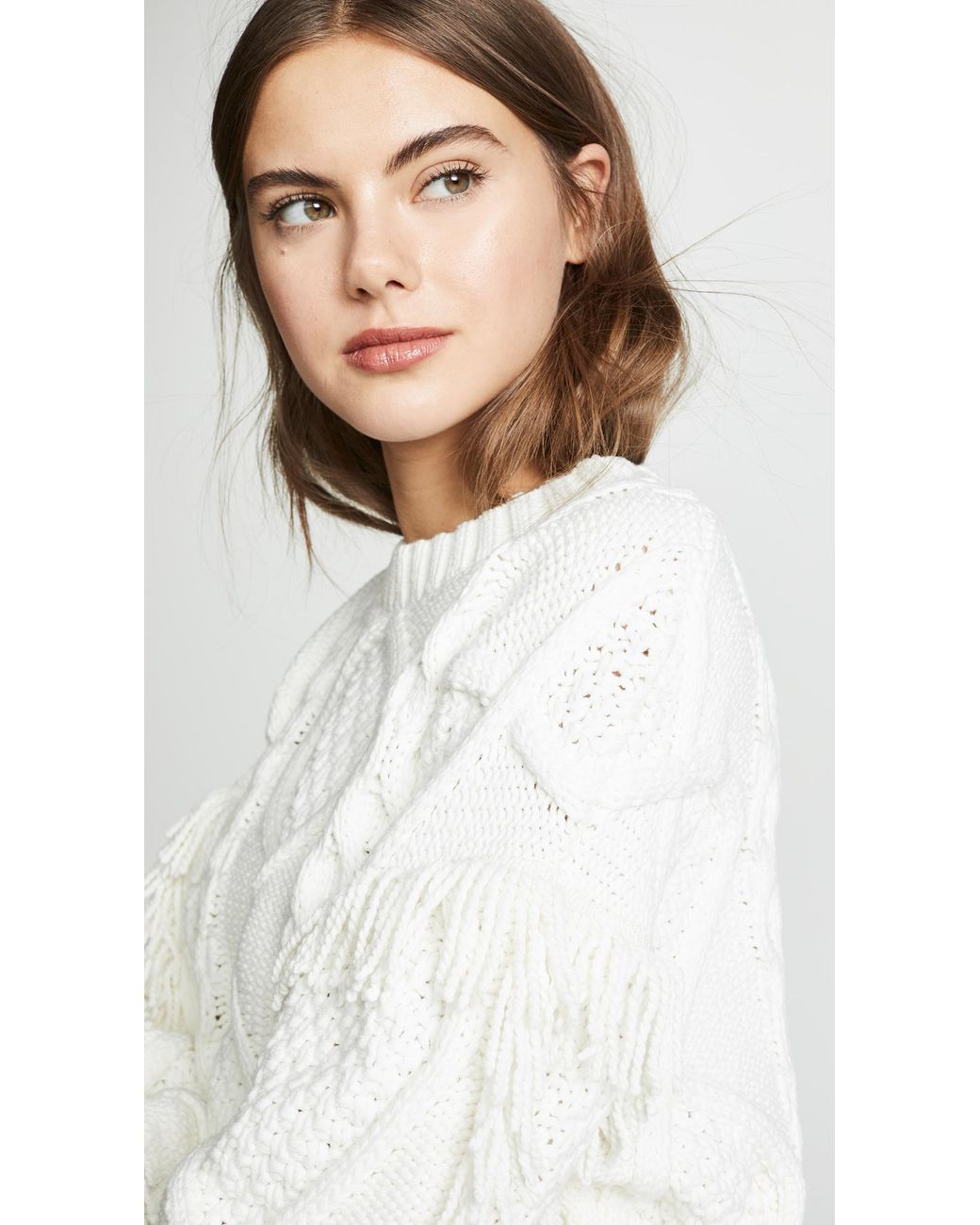line and dot jasper fringe sweater