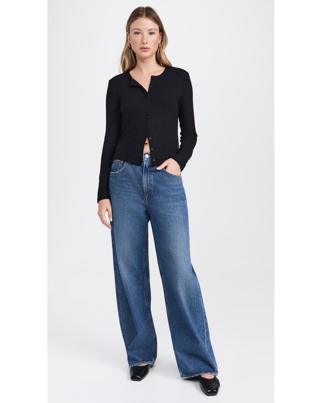 Leset Black Lauren Classic Cardigan