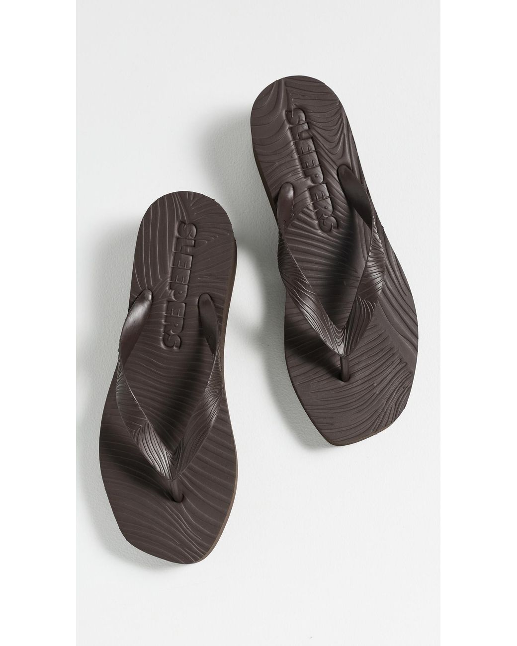 Sleeper Black High Platform Flip Flops