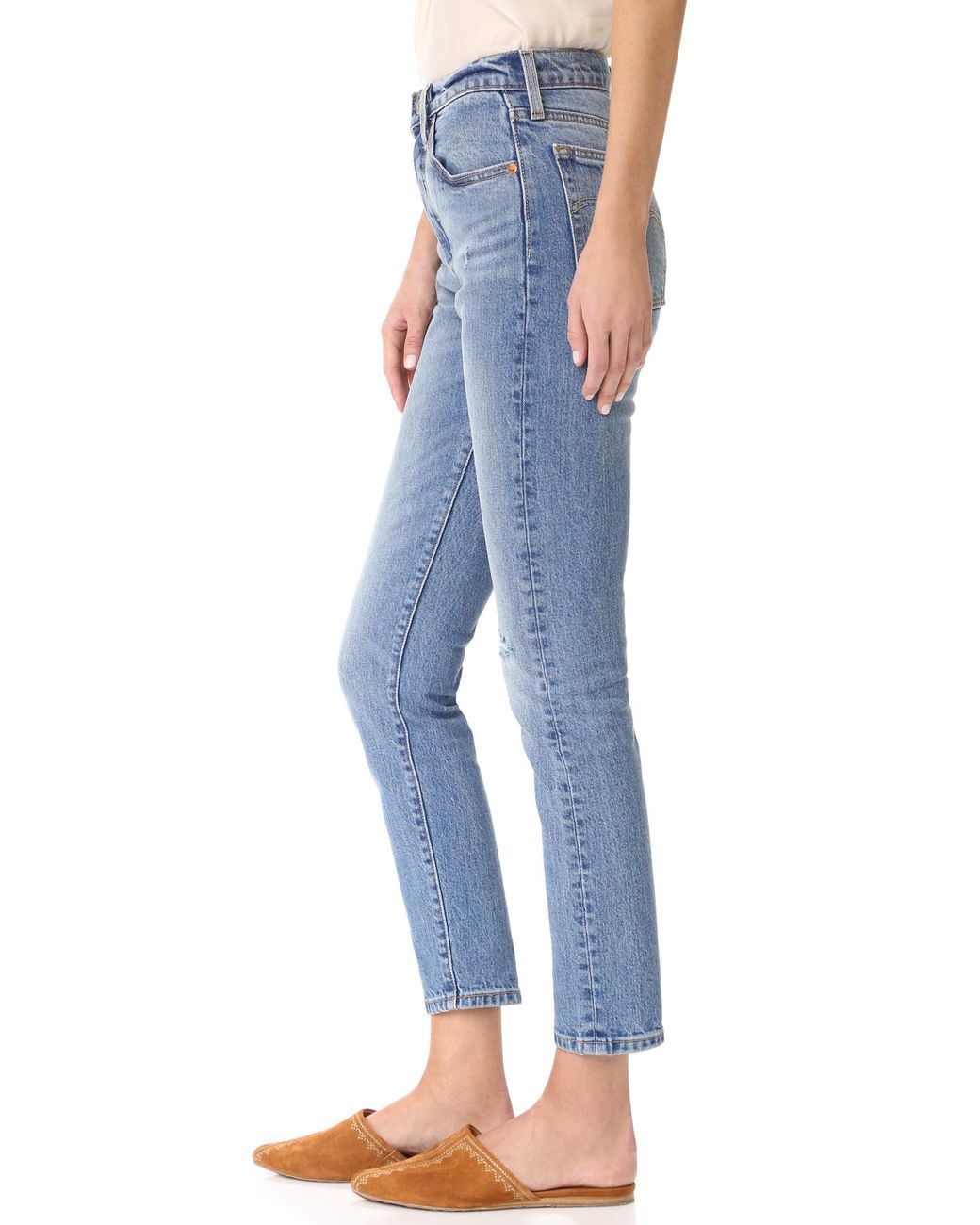Levi's 501 Skinny Jeans in Blue | Lyst