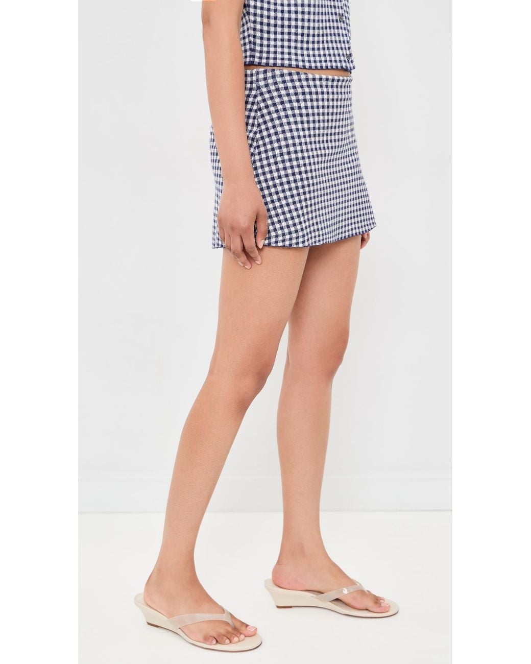GOOD AMERICAN Blue The Keepsake Skort