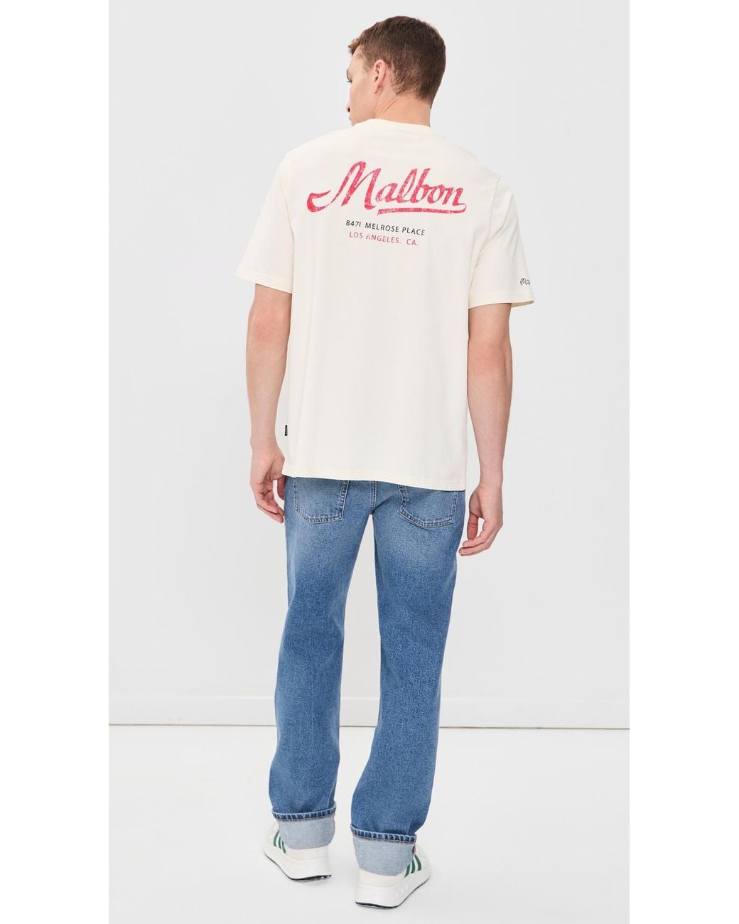 Malbon White Bermuda Benchmark Tee for men