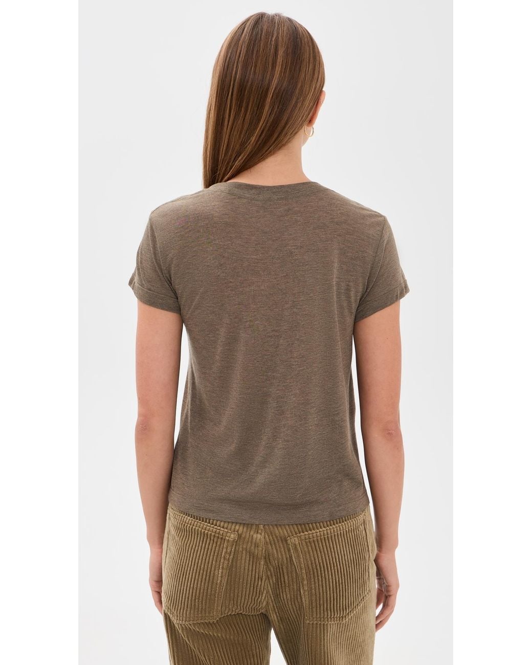Agolde Brown Long Line Adine Tee