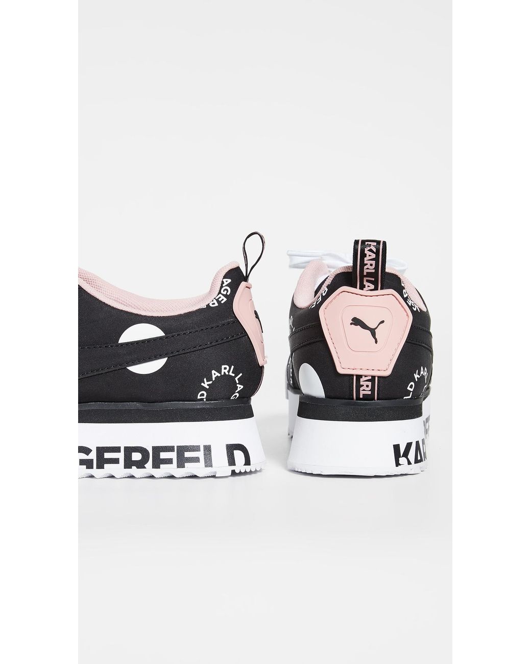 PUMA X Karl Lagerfeld Roma Amor Polka Dot Sneakers in Black | Lyst