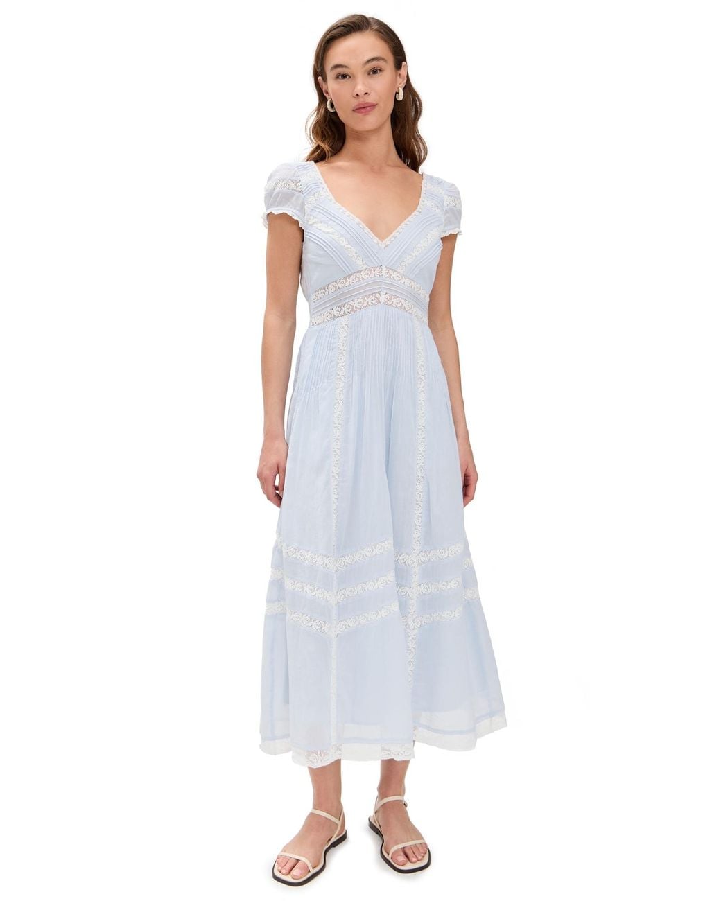 LoveShackFancy White Suvi Dress