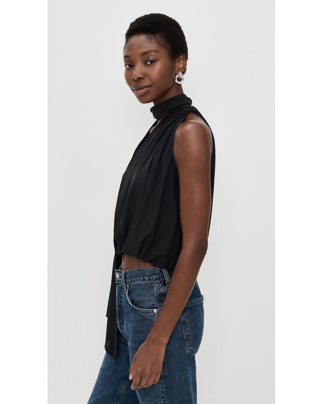A.L.C. Black A. L.C. Celeste Top