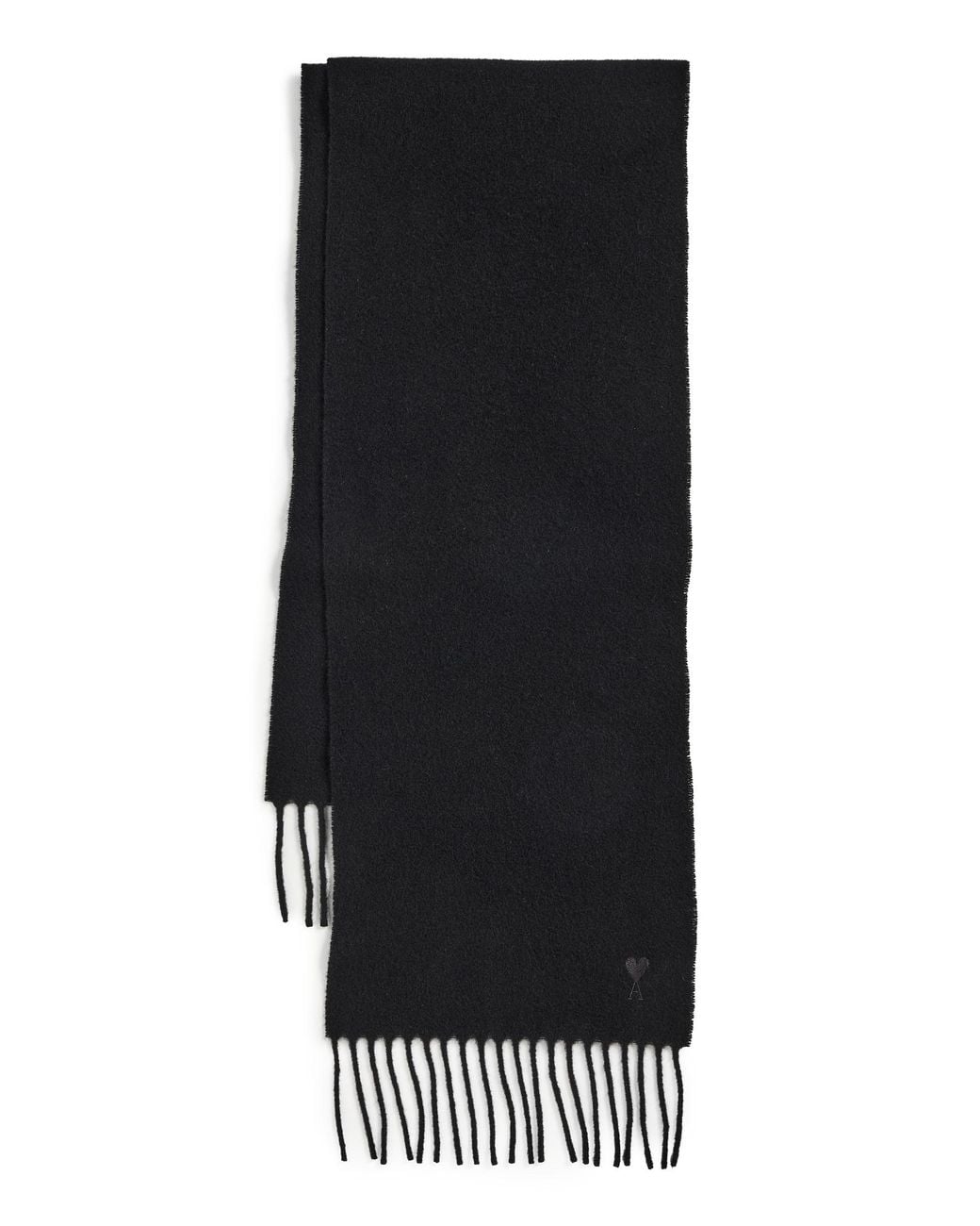 AMI Black Wool Scarf for men