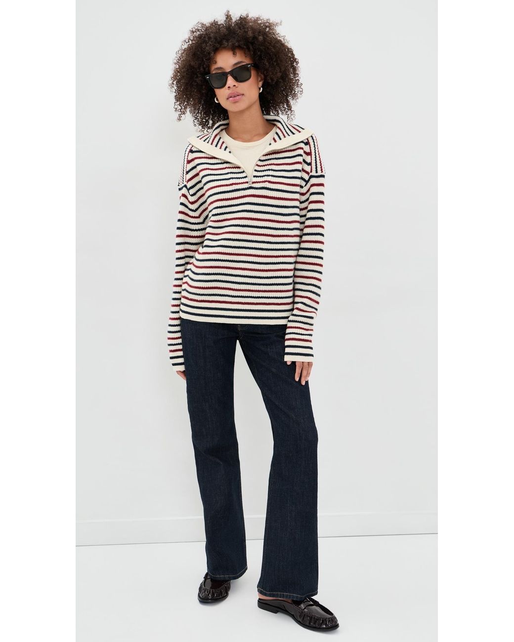 Rag & Bone Black Georgie Half Zip Sweater