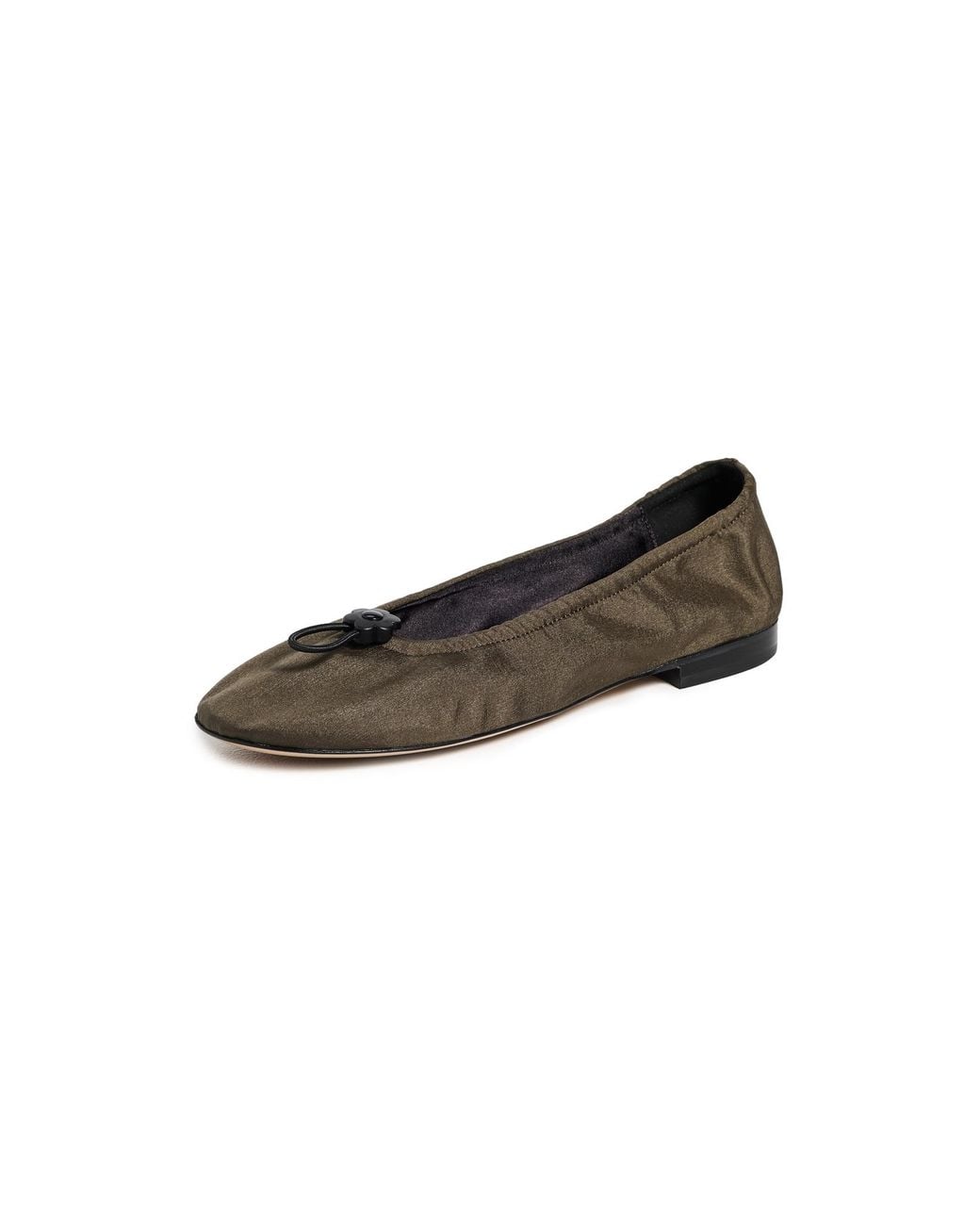 Cecilie Bahnsen Bona Ballerina Nylon Flats in Green | Lyst