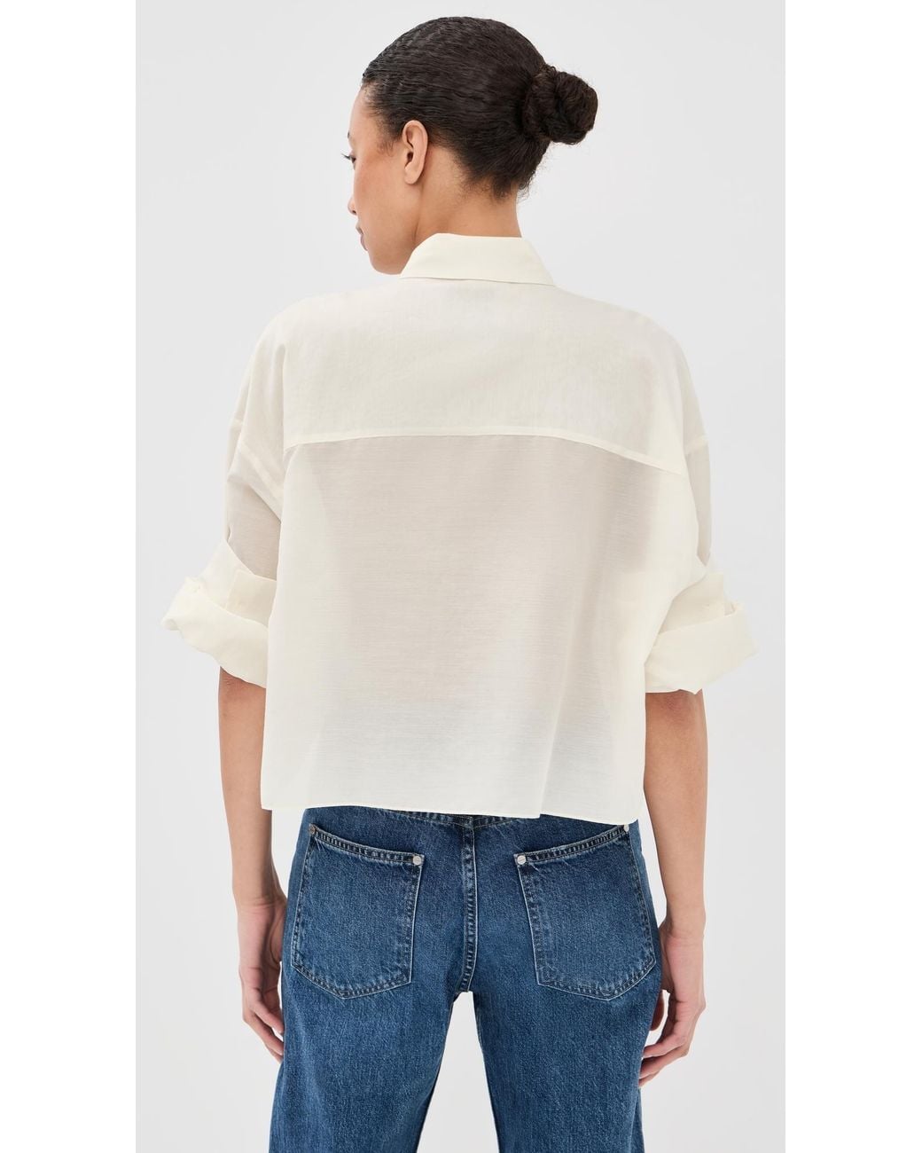 Twp Blue Next Ex Ruffle Button Down Top
