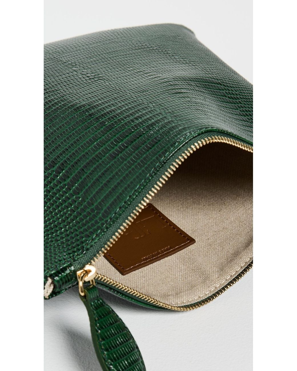Liffner Green Zip Clutch