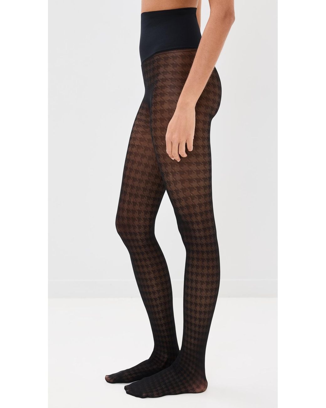 Commando Black Houndstooth Sheer Tights