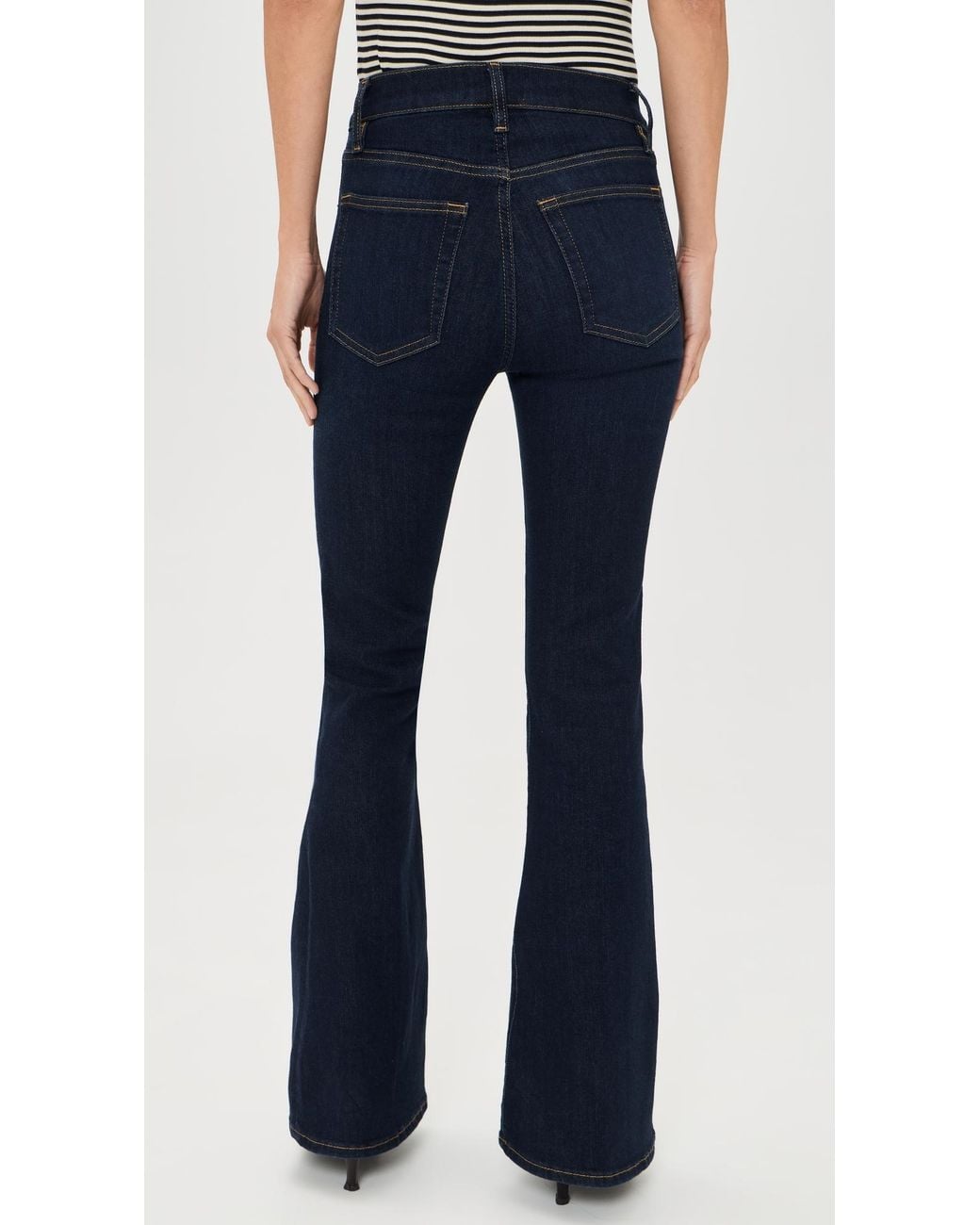 FRAME Blue The Petite Pixie Flare Jeans