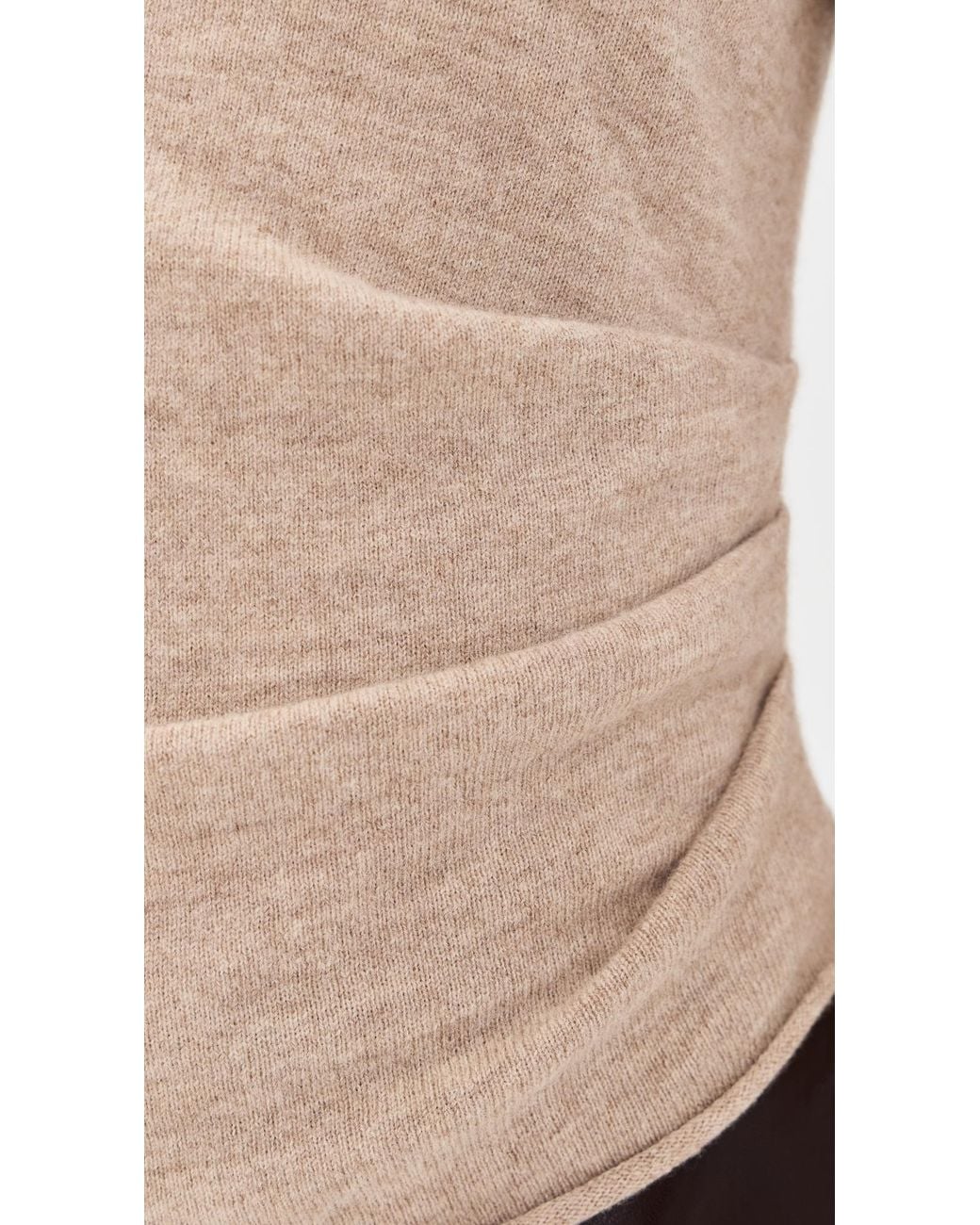 Helmut Lang Black Draped Wool Top