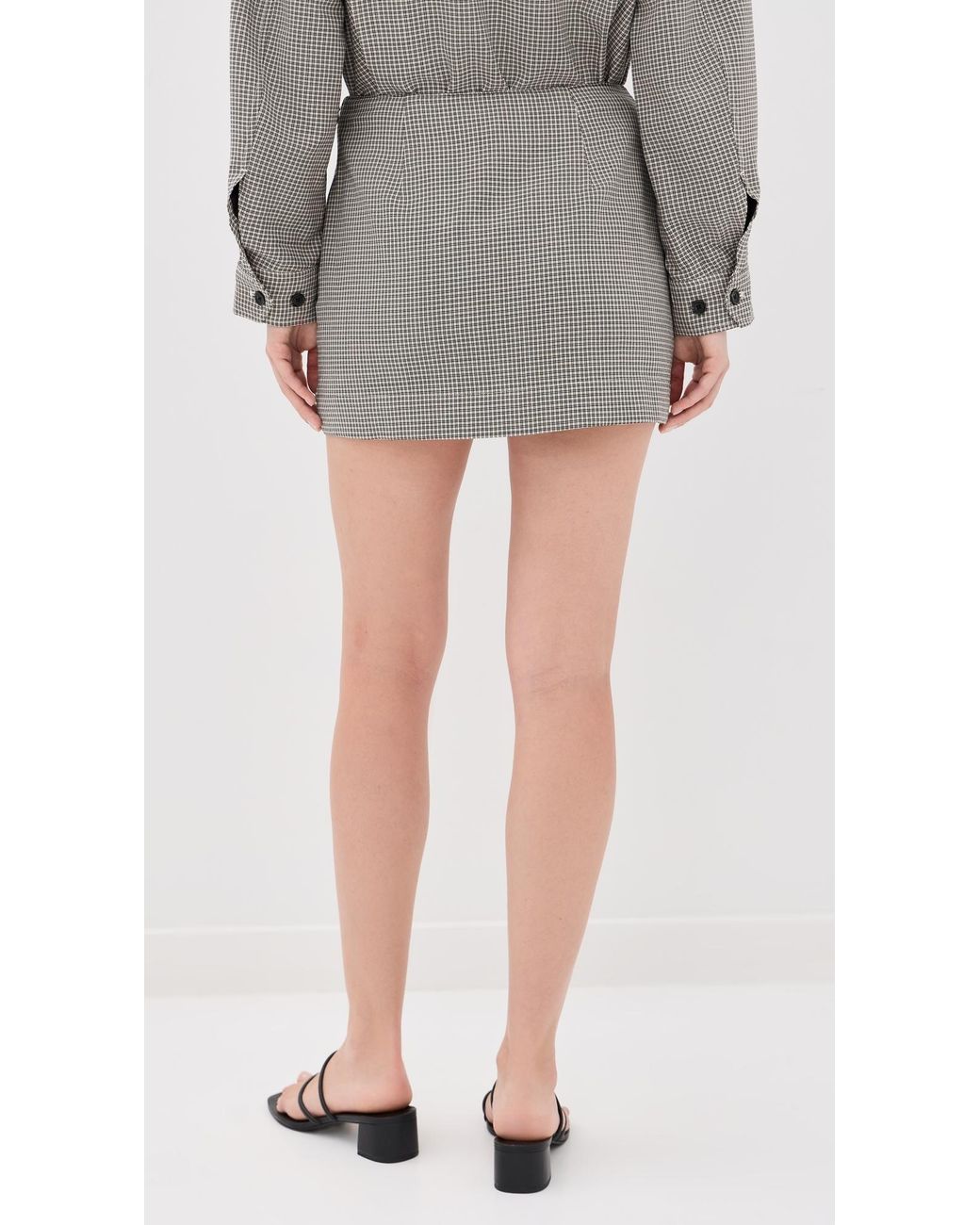 Rag & Bone Black Piper Wool Mini Skirt