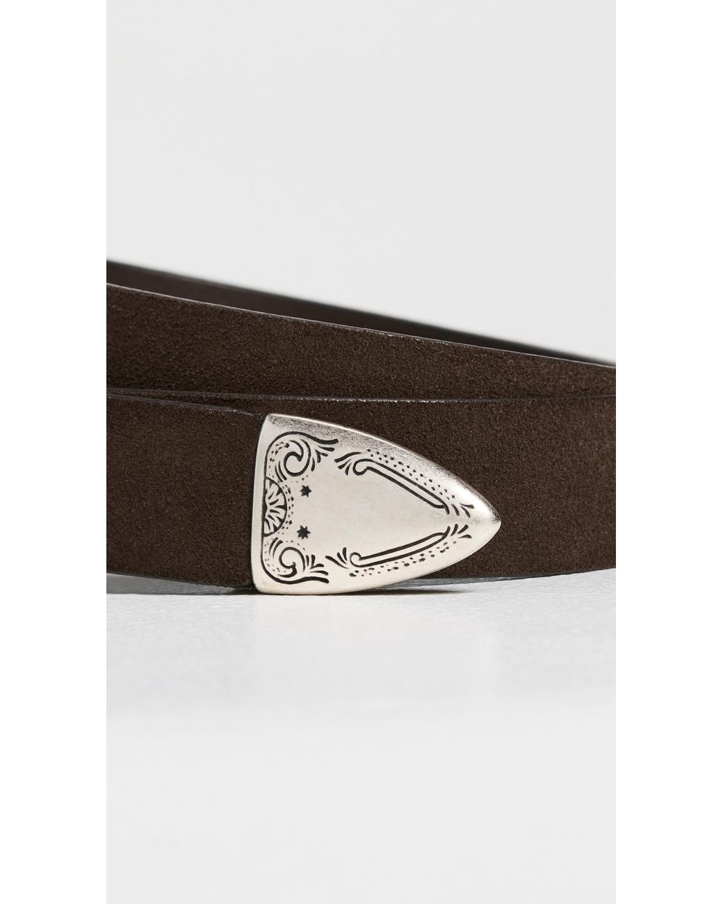 Andersons Black Narrow Casual Suede Belt