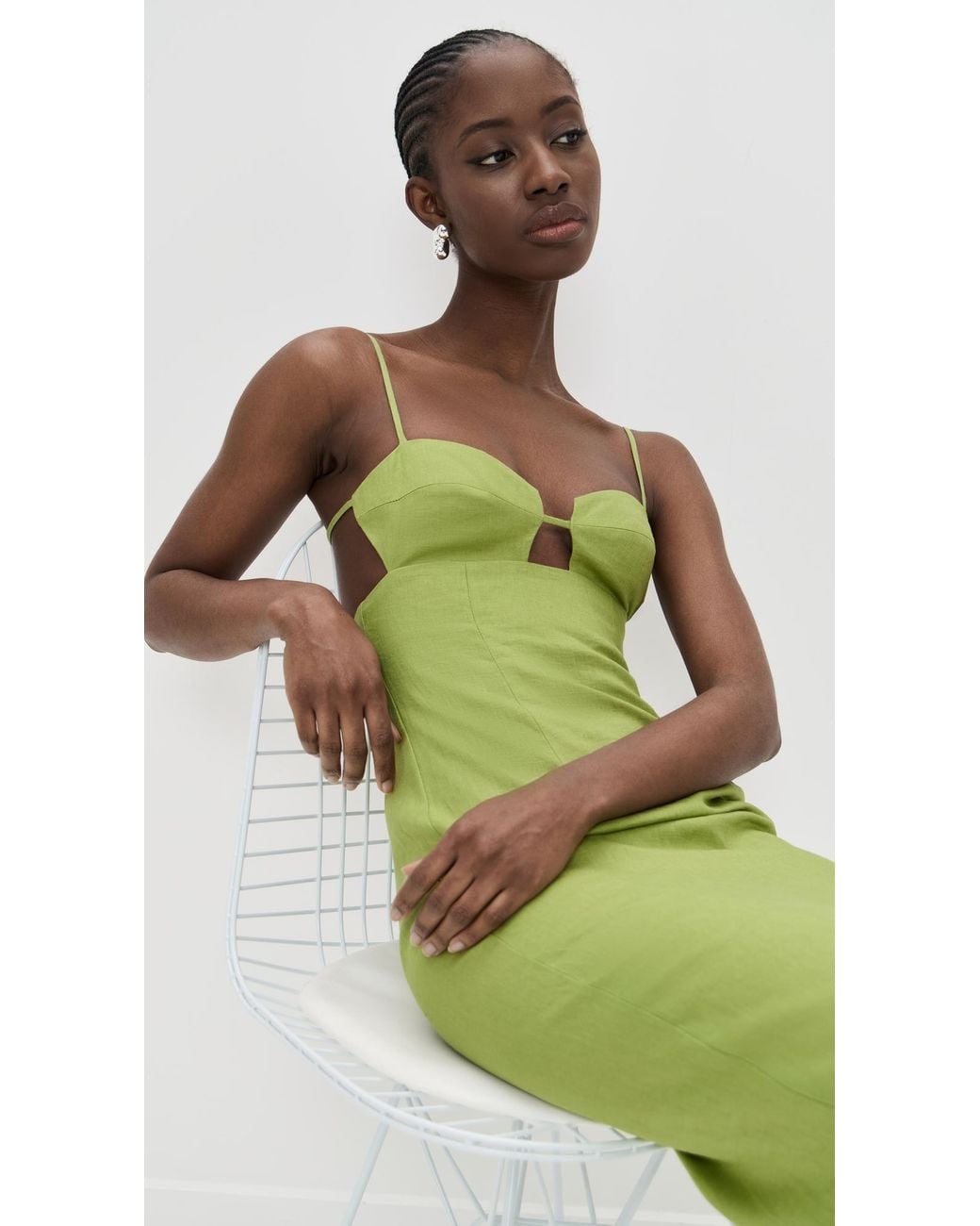 Reformation Malibu Linen Dress in Green | Lyst Reformation Malibu Linen Dress in Green | Lyst