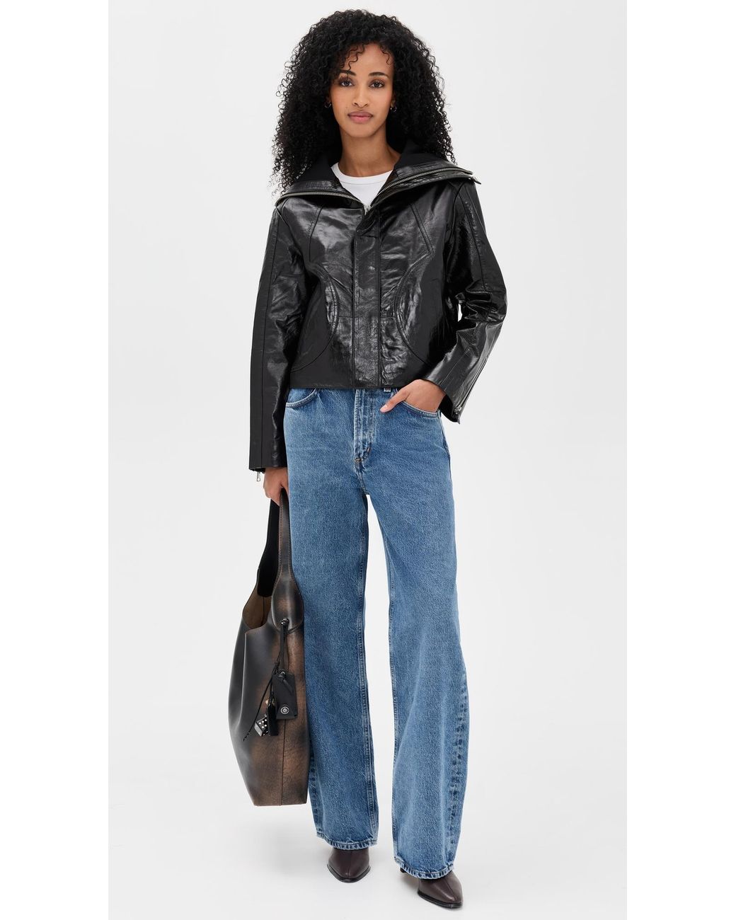 Ba&sh Black Bernie Leather Jacket