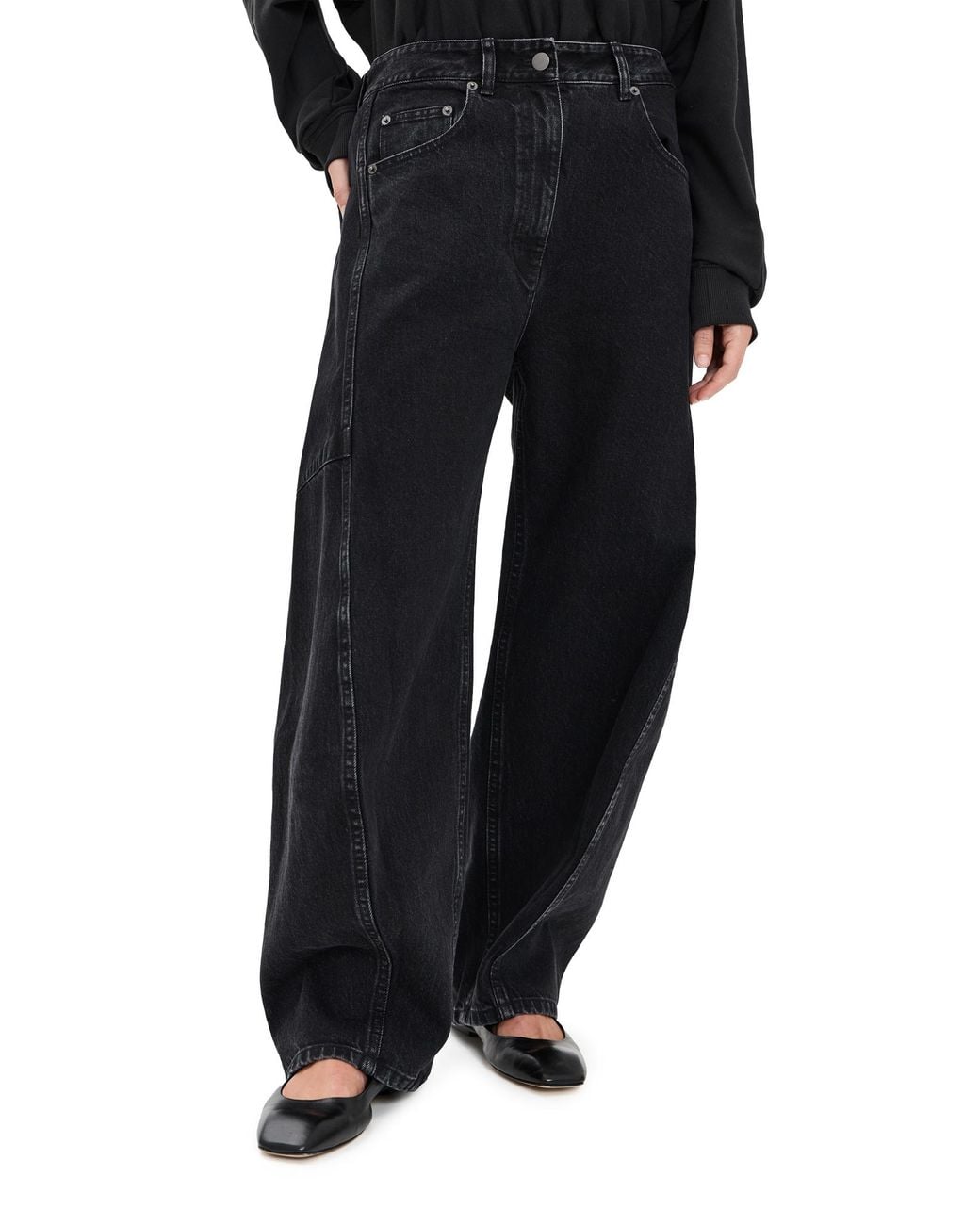 Tibi Black Petite Sid Jeans