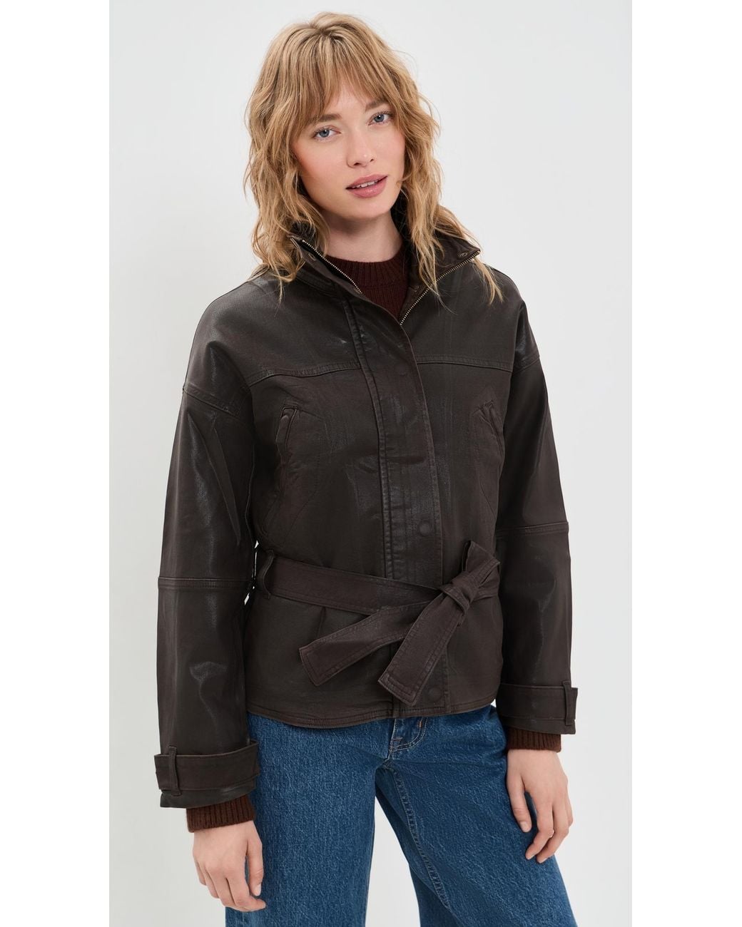 Ramy Brook Black Coated Robin Jacket