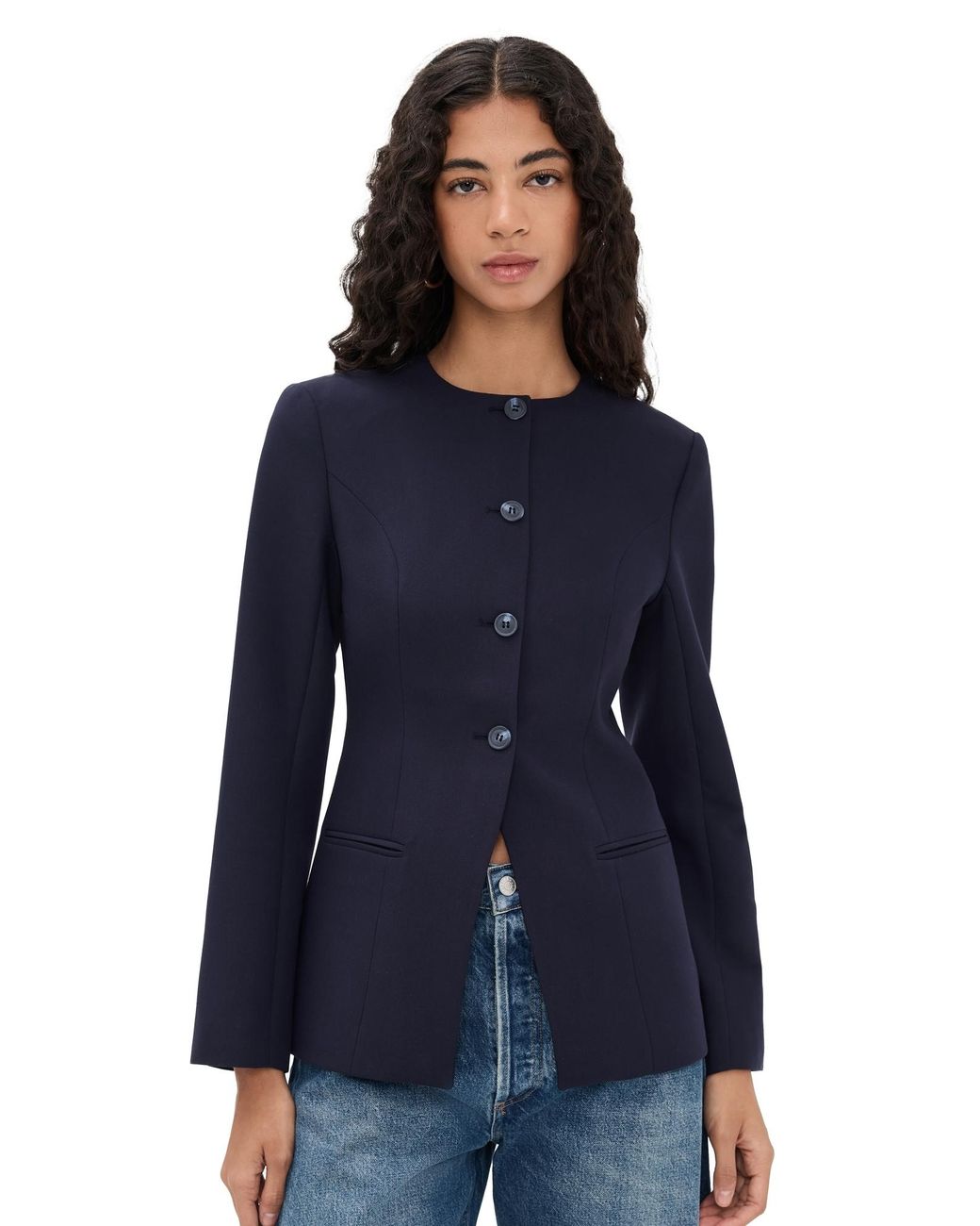 ALIGNE Blue Daphne Waisted Blazer
