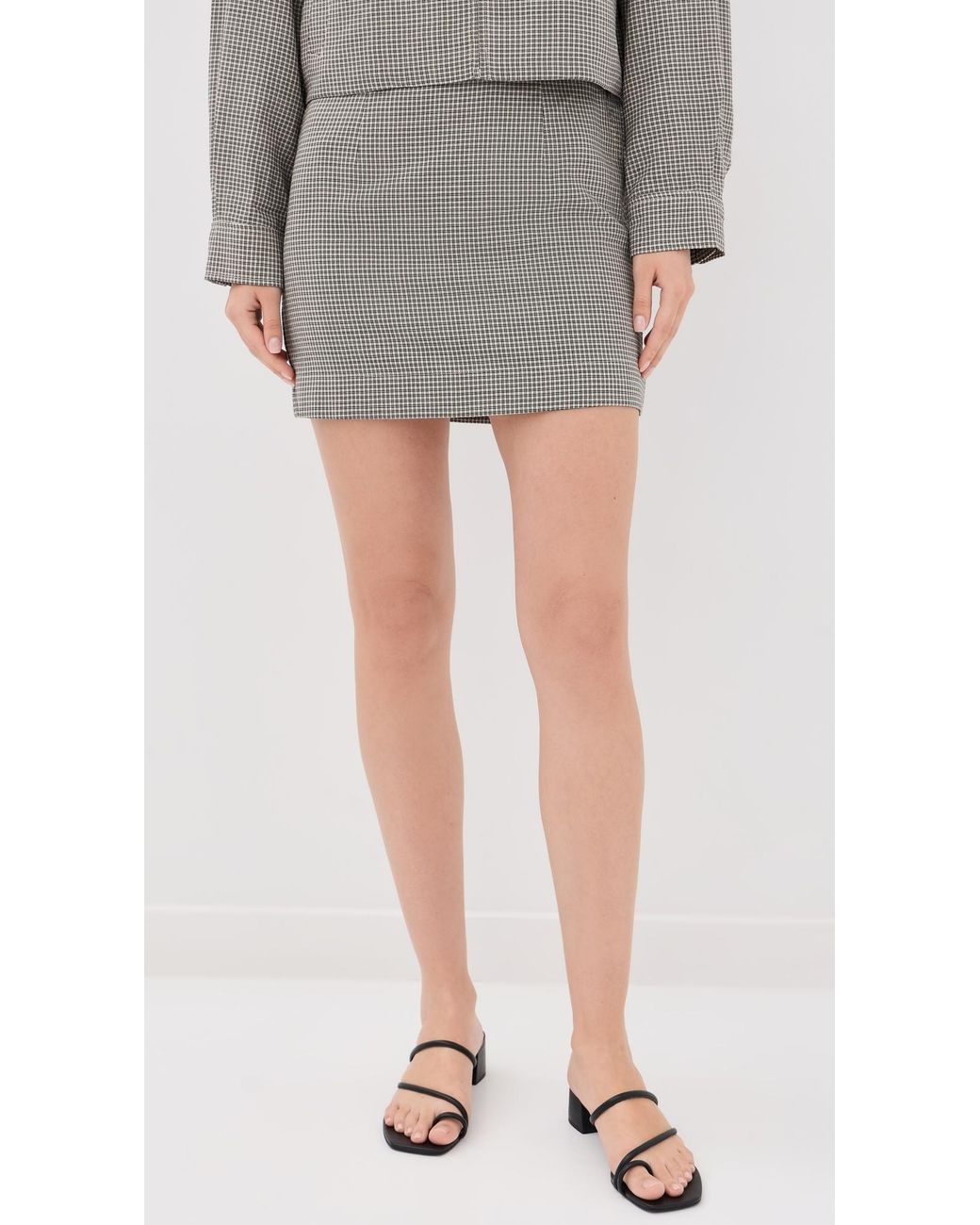Rag & Bone Black Piper Wool Mini Skirt